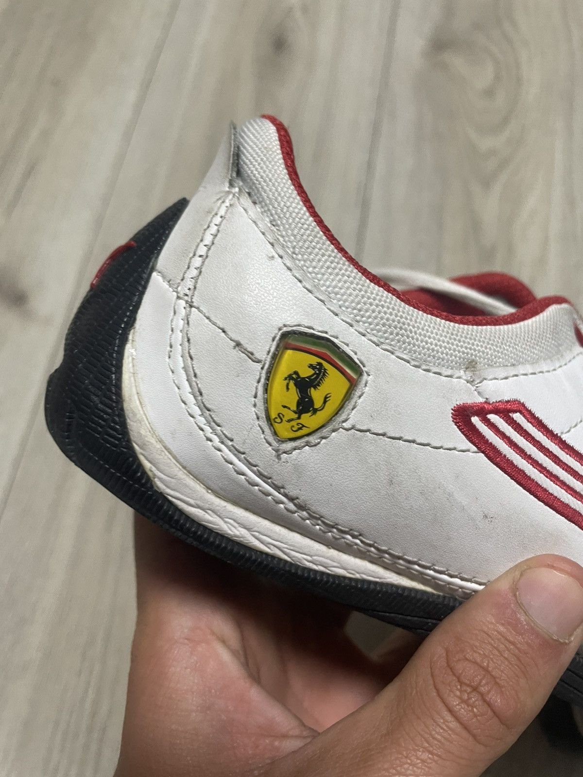 Ferrari × Puma × Vintage Vintage 00s Puma Ferrari Speed Cat F1 Red Leather Shoes Rare Size US 7.5 / EU 40-41 - 7 Thumbnail