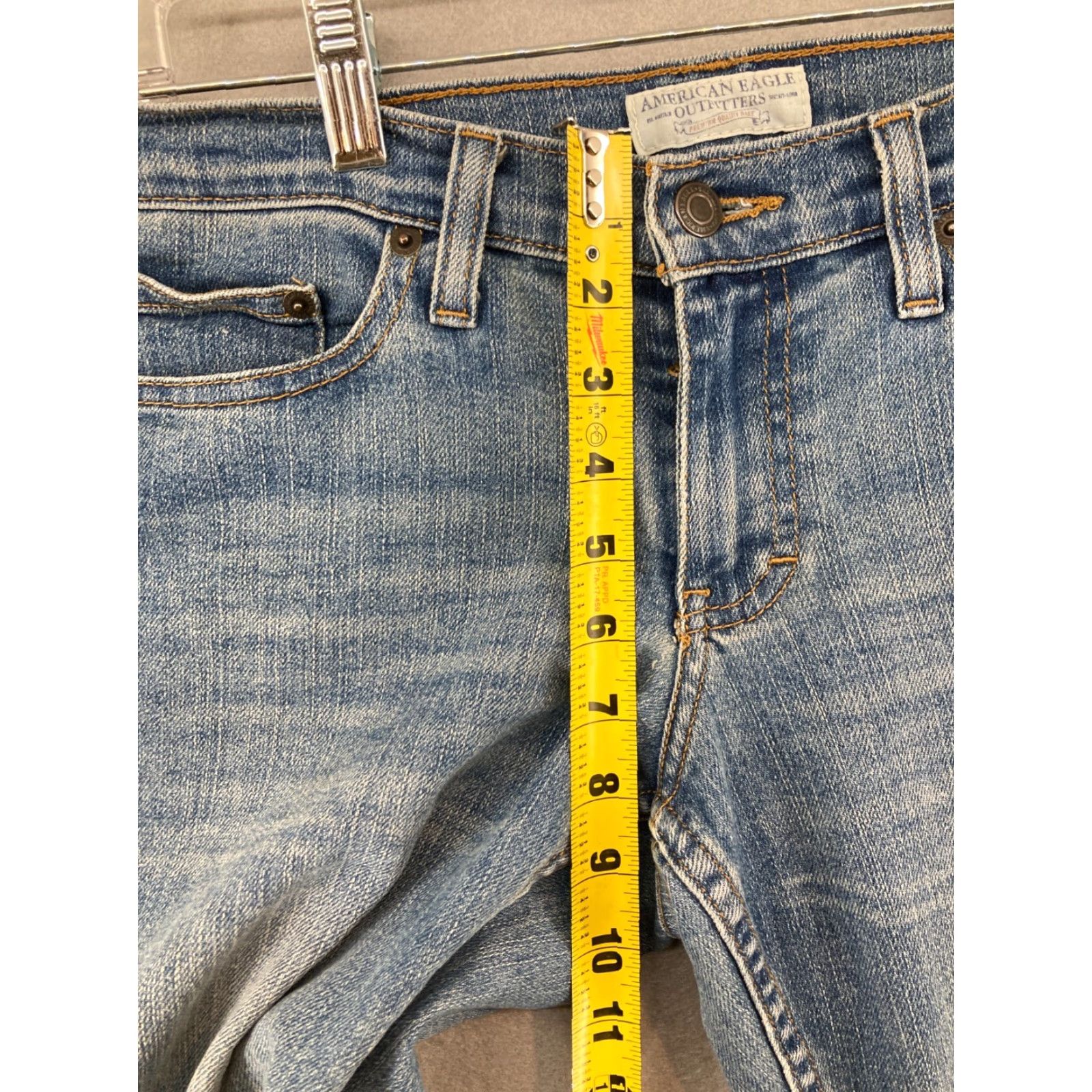 American Eagle Outfitters American Eagle Outfitters Jeans 4 Tall Flare Stretch Blue Medium Wash 90s Womens Size 27" / US 4 / IT 40 - 4 Thumbnail