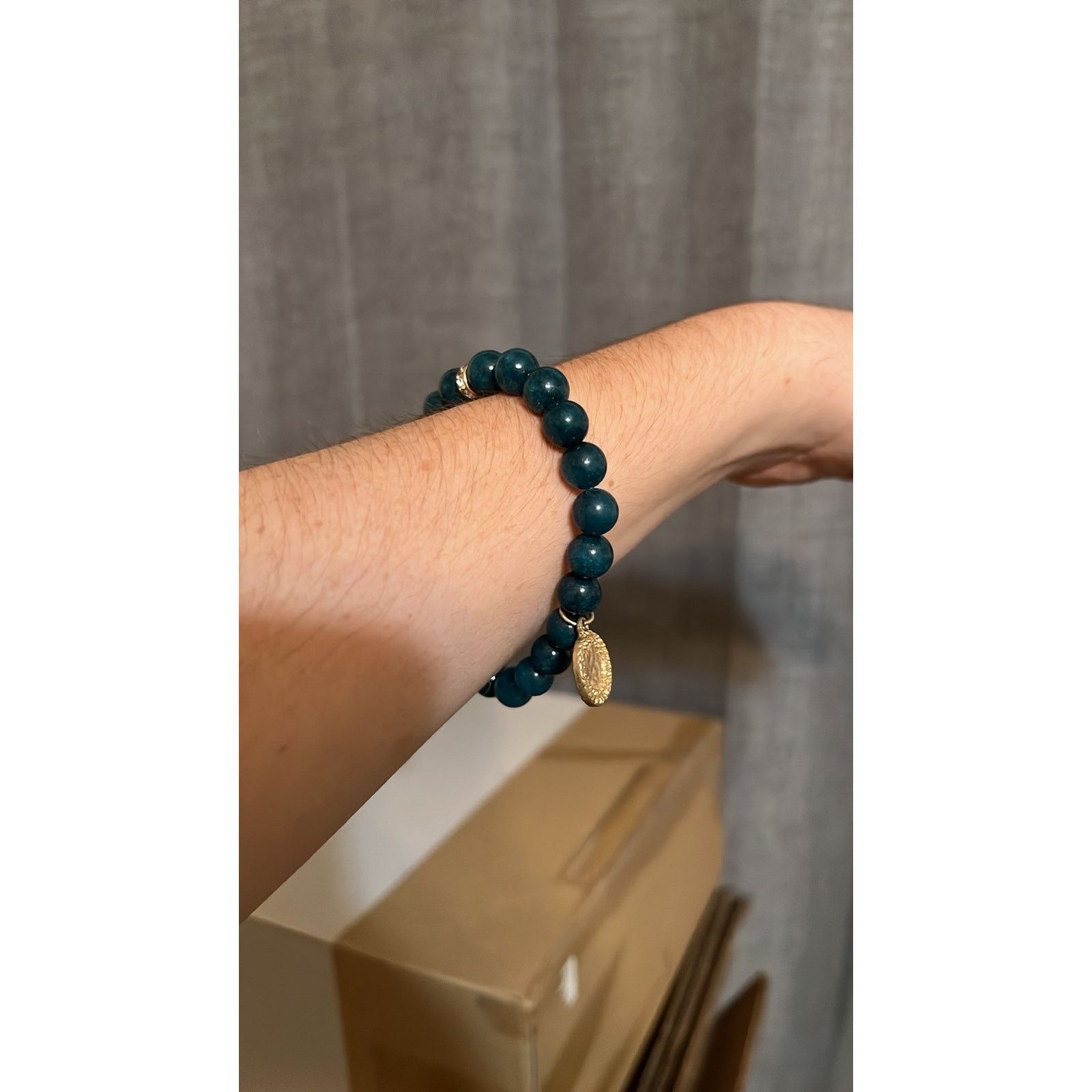 Other Agate Jasper Elastic Stone Bracelet with Charm Size ONE SIZE - 8 Thumbnail