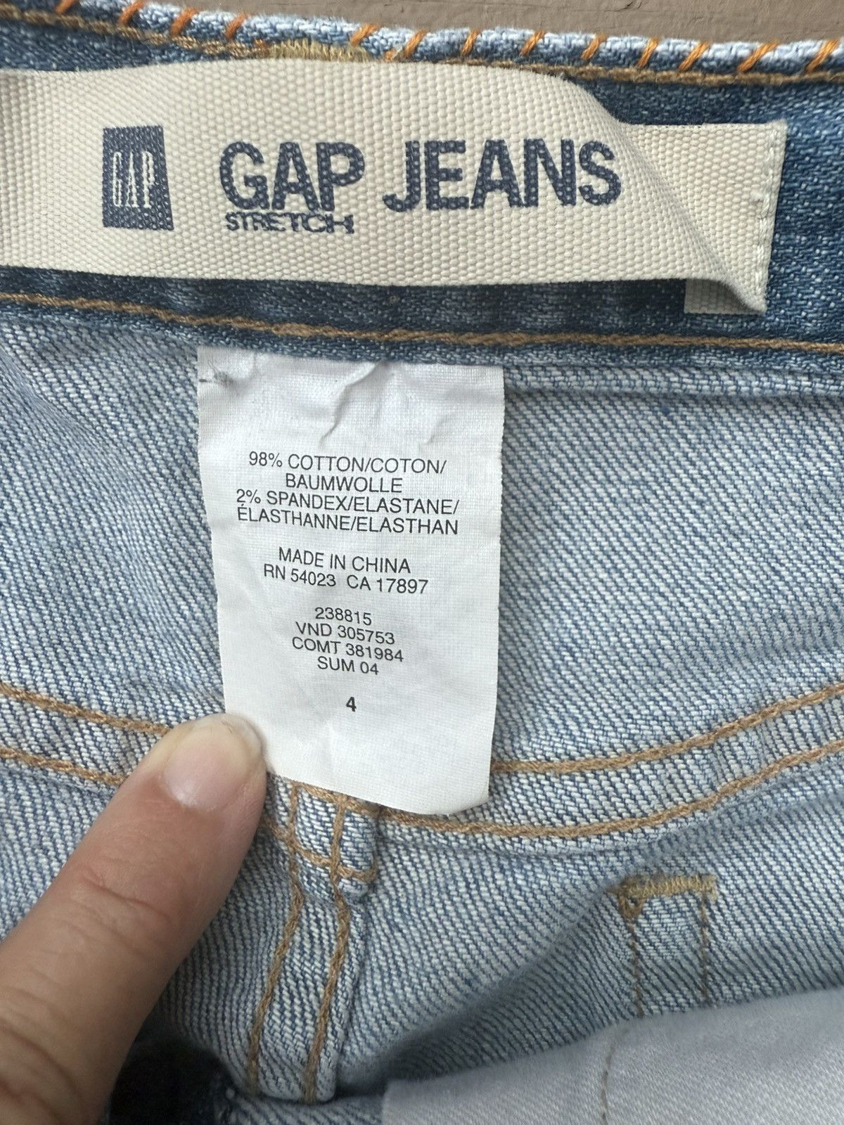 Gap GAP Y2K Vintage Blue Jean Denim Mini Skirt Embroidered Size 27" / US 4 / IT 40 - 7 Thumbnail