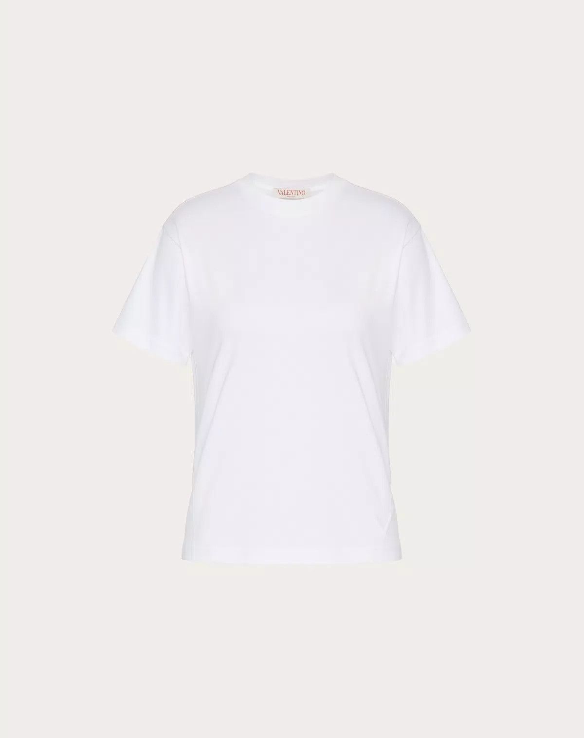 Valentino o1s1wg110426 Jersey Cotton T-Shirt in White Size XS / US 0-2 / IT 36-38 - 1 Thumbnail