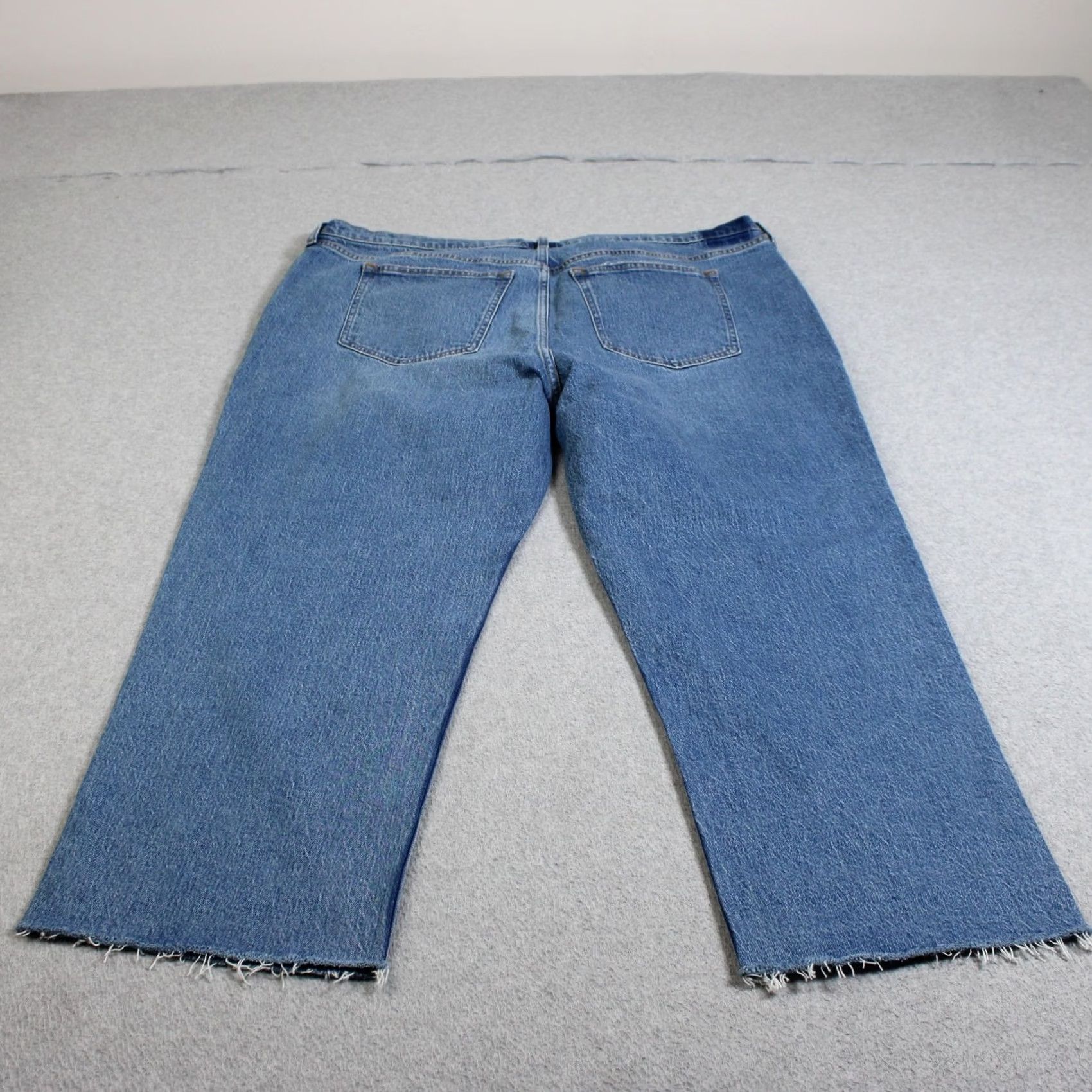 Abercrombie & Fitch VINTAGE Abercrombie & Fitch Jeans Women 35 Short Blue High Rise Vintage Straight Raw Hem Jeans (Medium Wash) Womens Size 24" / US 00 / IT 34 - 2 Thumbnail