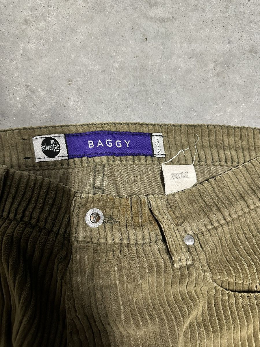 Levi's Vintage 90s Levis Baggy Silver Tab Corduroy Pants Size US 34 / EU 50 - 2 Thumbnail