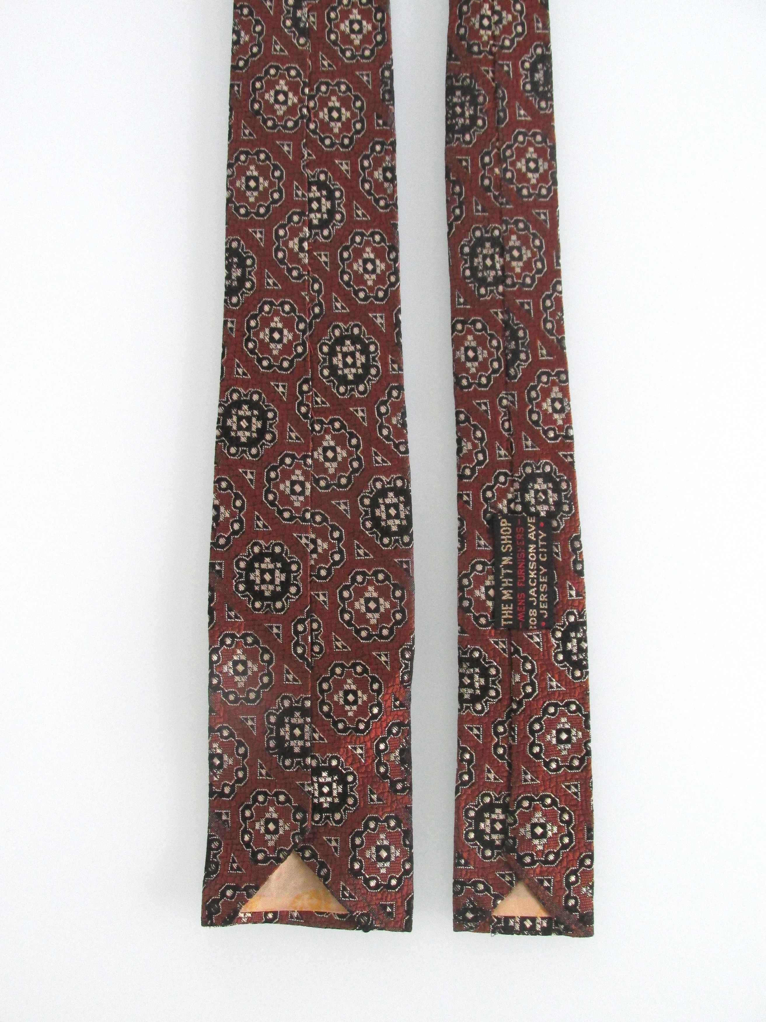 Vintage Vintage Men's Flat/Square Bottom Tie Size ONE SIZE - 4 Thumbnail
