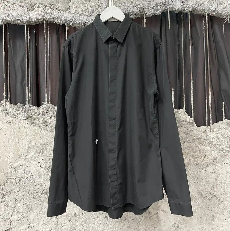 Dior Dior Black Cotton Long Sleeve Shirt 0089 Size US M / EU 48-50 / 2 - 1 Thumbnail