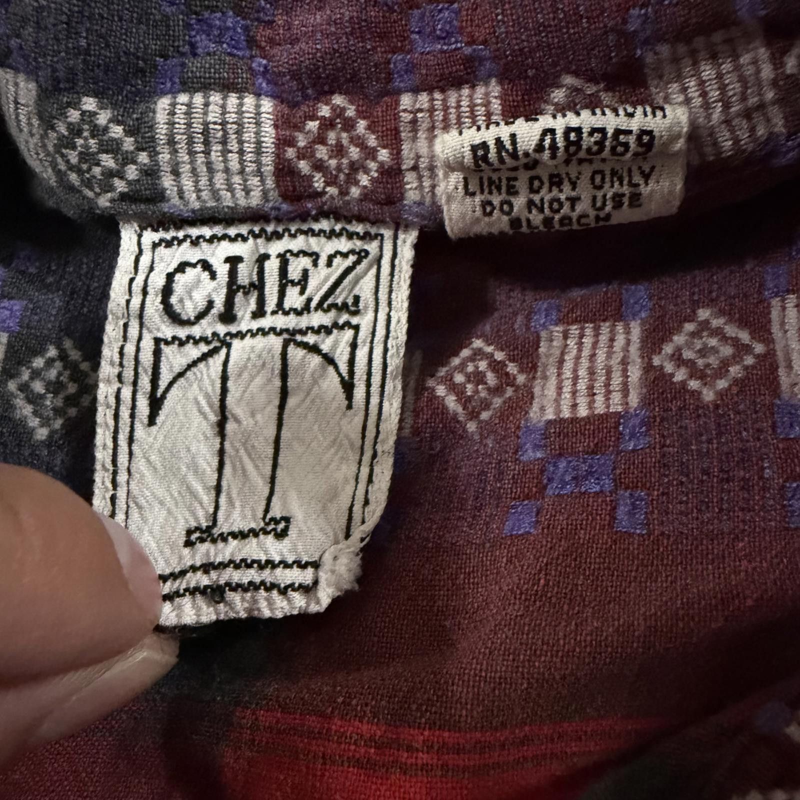 Other Vintage Chez Western Stripe Button Up Shirt Size M 80s 90s Size M / US 6-8 / IT 42-44 - 3 Thumbnail