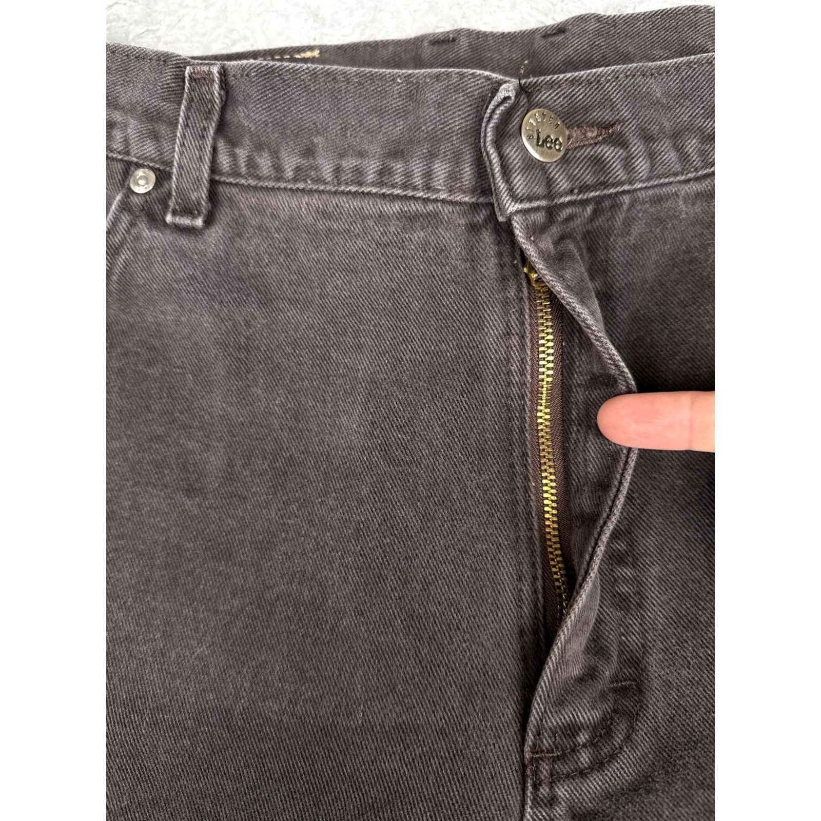 Lee Lee Tapered Jeans Womens 18P Gray Charcoal Wash High Rise Relaxed Denim 32x27 Jeans Size 40" / US 18 - 5 Thumbnail
