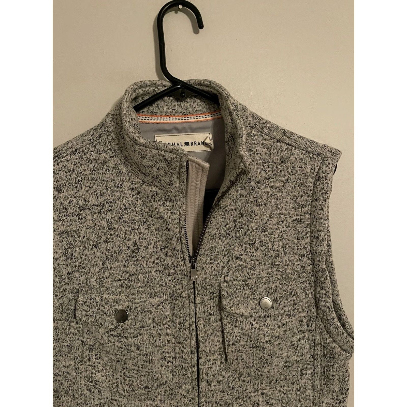 J Brand VINTAGE The Normal Brand Lincoln Fleece Heather Gray Full Zip Vest Jacket Mens Medium Size US M / EU 48-50 / 2 - 2 Thumbnail