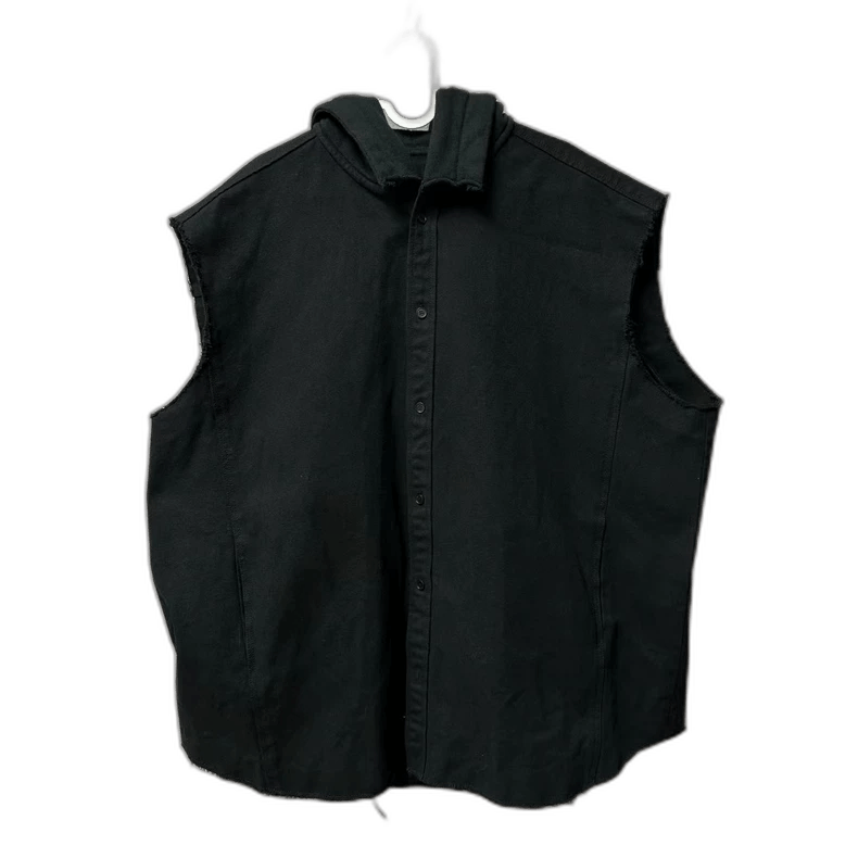 WE11DONE WE11DONE Black Hooded Vest For Spring Size US S / EU 44-46 / 1 - 1 Thumbnail