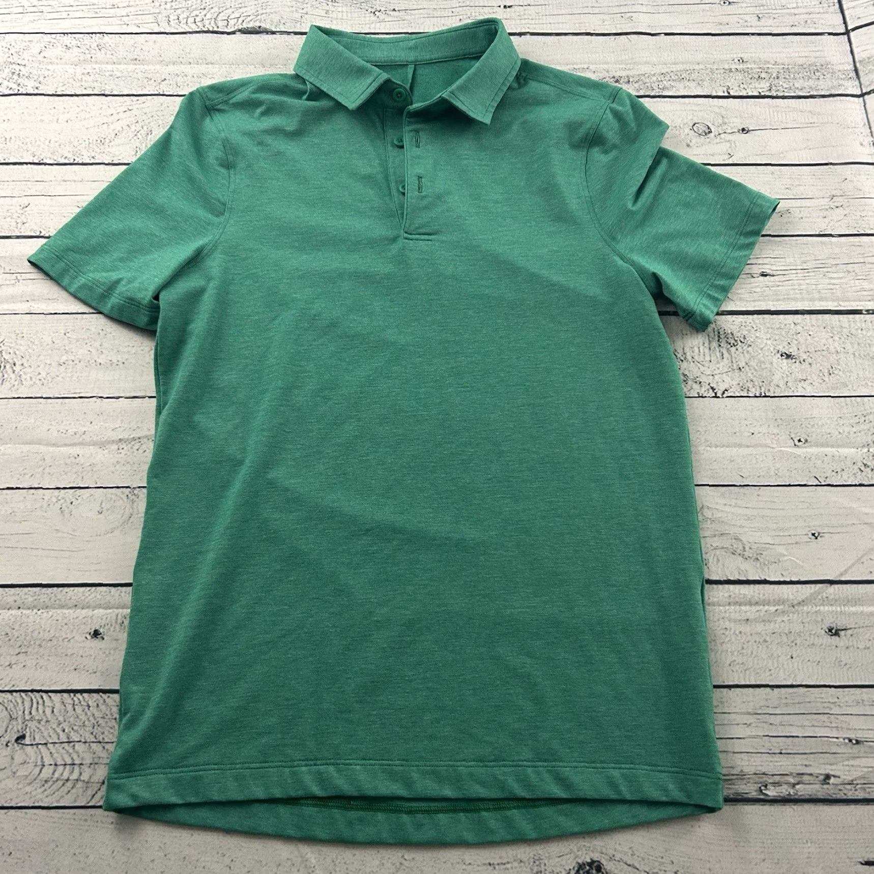 Lululemon Lululemon Evolution Short Sleeve Button Front Polo Shirt Men's S Green Shirt Size US S / EU 44-46 / 1 - 2 Thumbnail