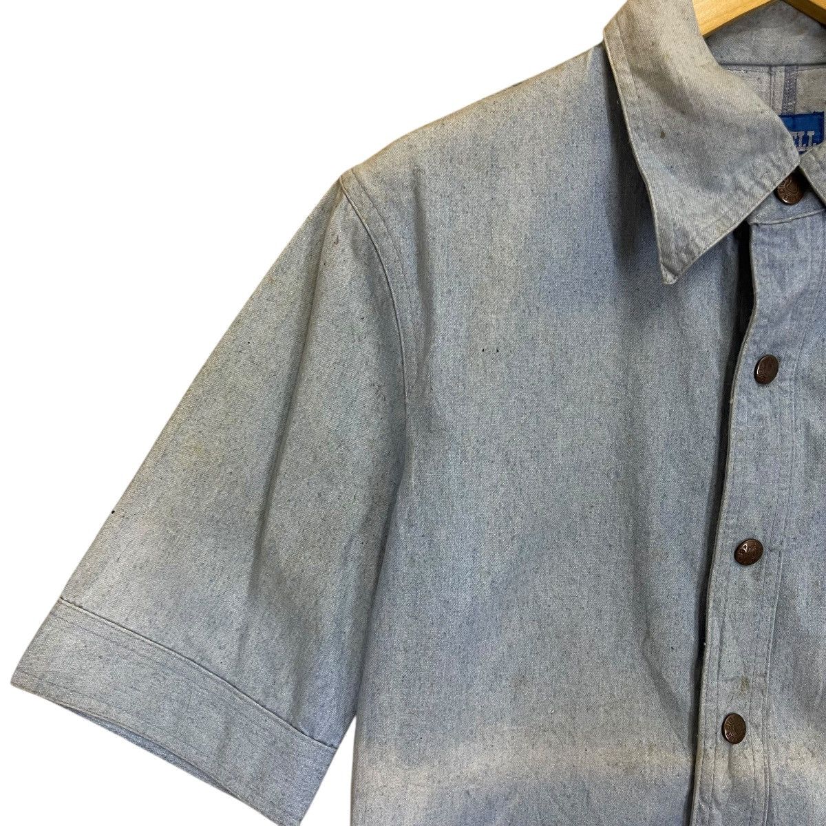 Japanese Brand Vintage 80s Big Bell Made In Japan Shortsleeve Chore Denim Size US S / EU 44-46 / 1 - 8 Thumbnail