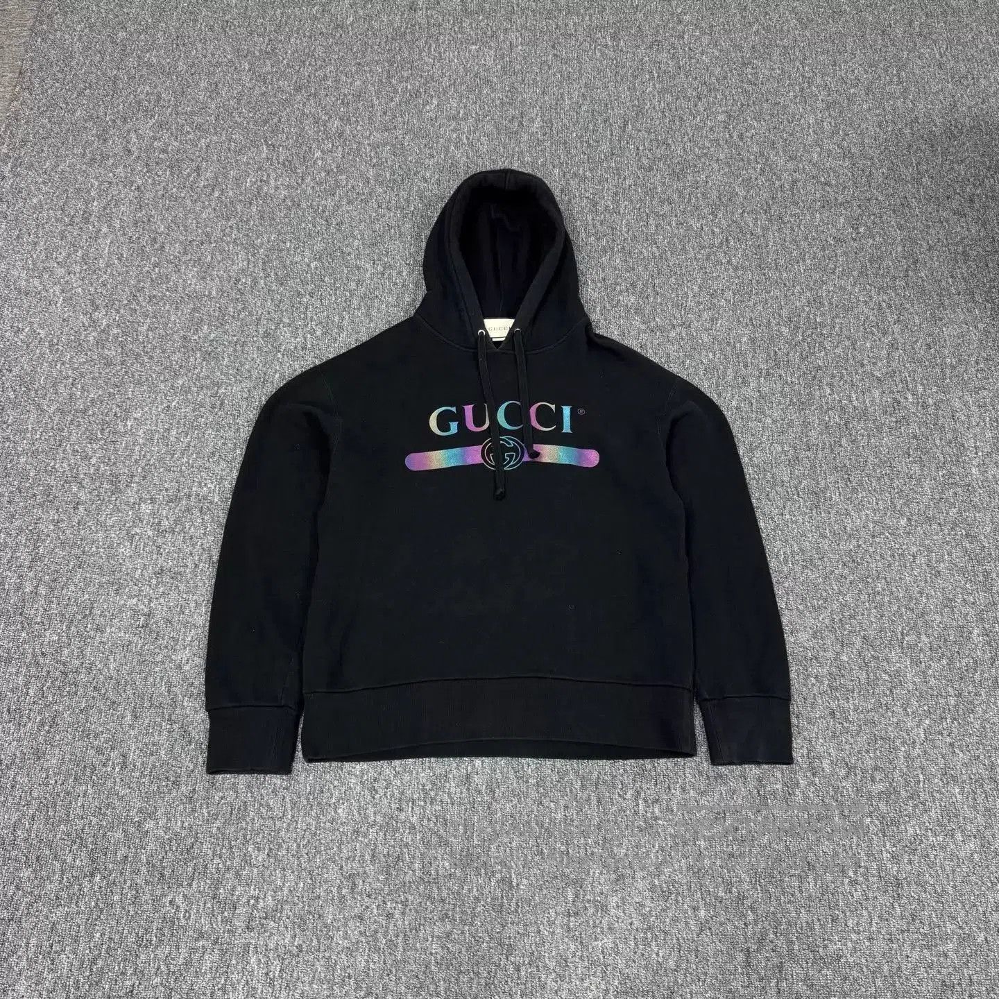 Gucci Black Hoodie with Iridescent Graphic Print, Size S. Size US S / EU 44-46 / 1 - 1 Thumbnail
