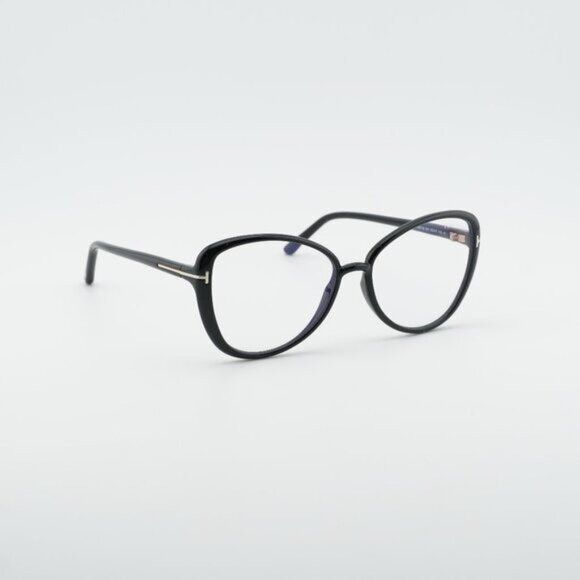 Tom Ford Tom Ford FT5907-B 001 Eyeglasses Black 55mm Butterfly Frame Size ONE SIZE - 1 Thumbnail