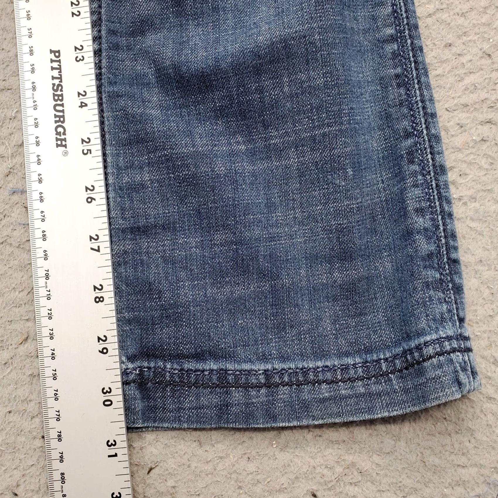 Denime Antic Denim Jeans Womens Size 29 Blue Denim Low Rise Straight Fit Thick Stitch - Womens Jeans 29 Blue Denim Low Rise Straight Antic Denim Jeans Size 29" - 4 Thumbnail