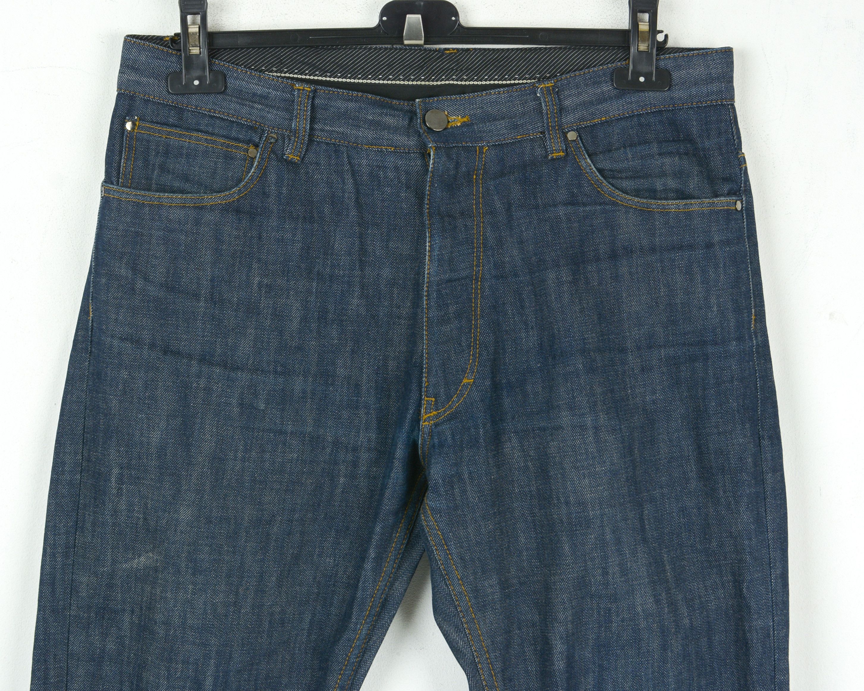 Whyred Selvage Hell Basic Denim Rigid W33 L34 Taper Jeans Unwashed Size US 33 - 2 Thumbnail