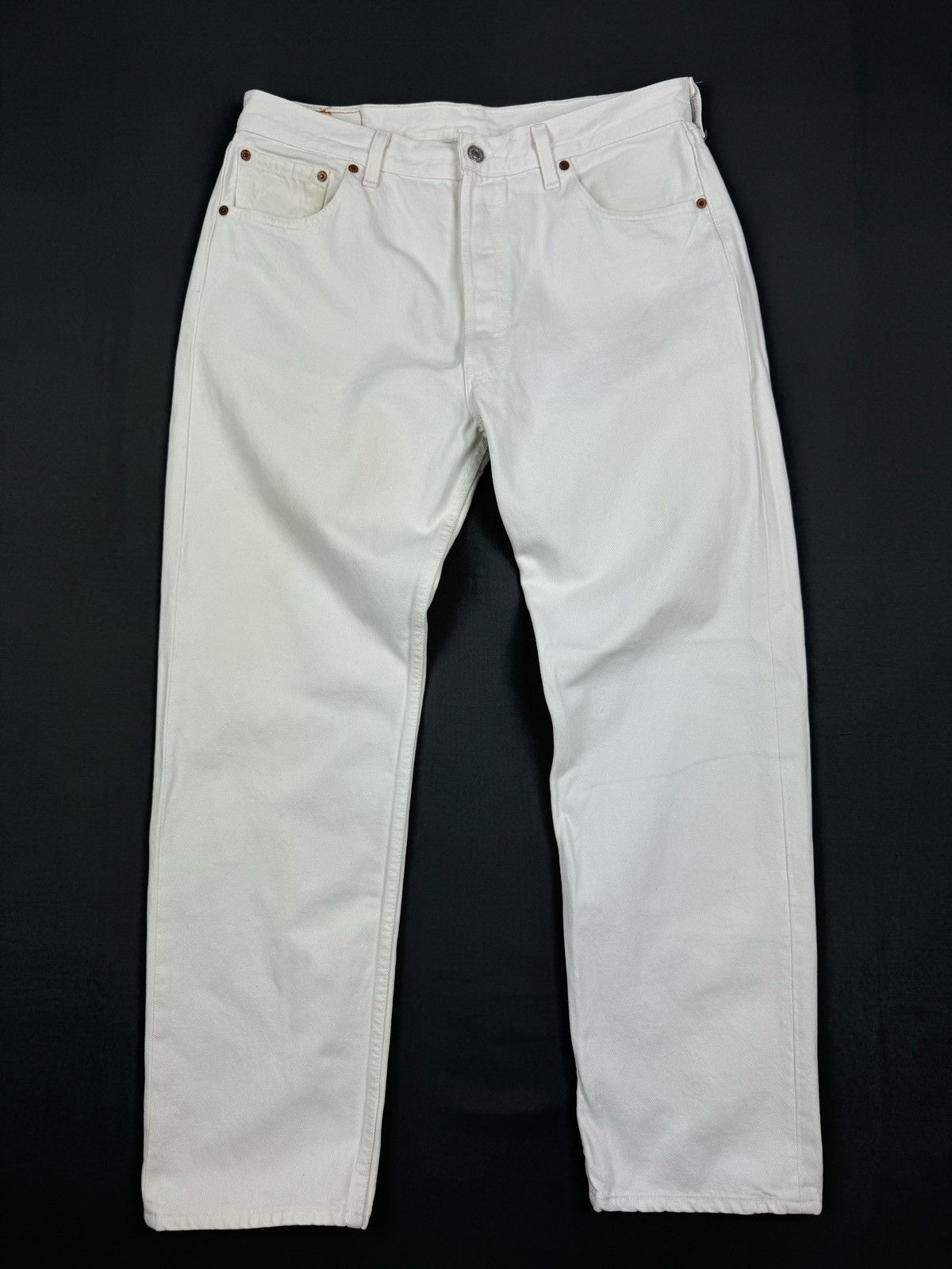 Levi's 1990’s Vintage Levi’s 501 White Jeans Made in USA Size US 35 - 3 Thumbnail