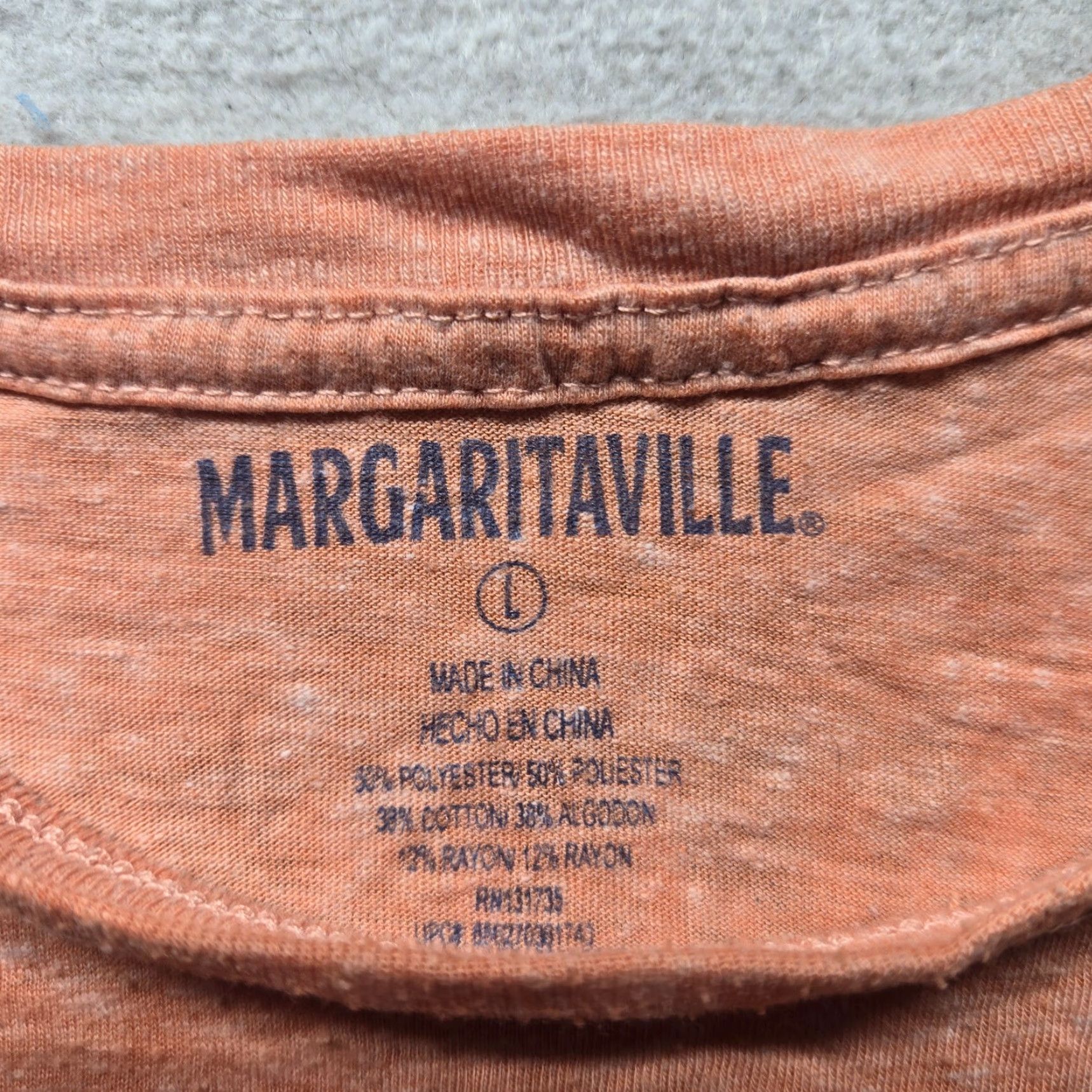 Vintage Margaritaville Shirt T-Shirt Men L Peach Pocket Grand Slam Fishing Tournament Adult Mens 90s Beach Fish Size US L / EU 52-54 / 3 - 3 Thumbnail
