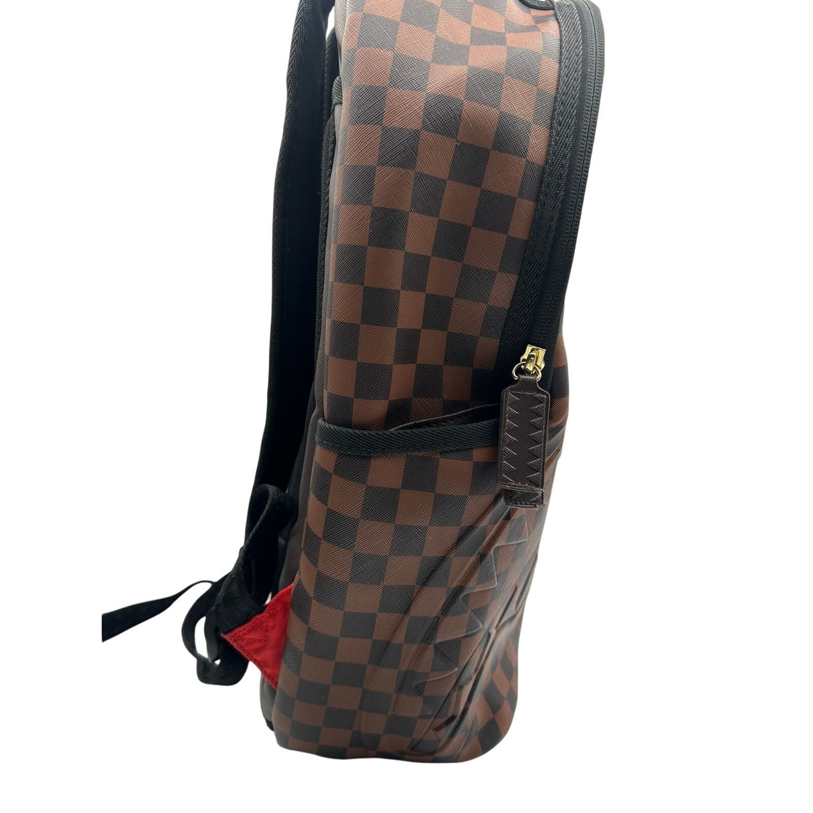 Sprayground Sprayground Limited Edition Shark Backpack Brown Checker NWT Size ONE SIZE - 10 Thumbnail