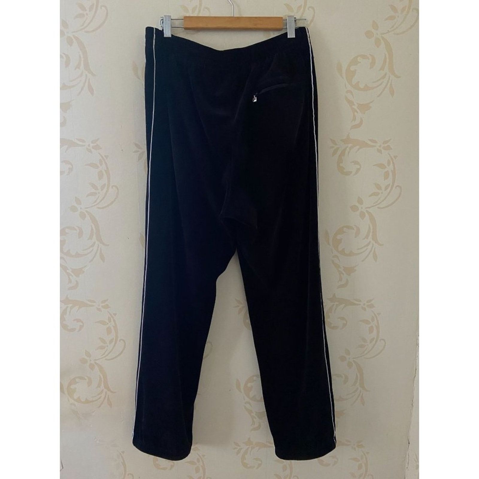 Fila Vintage Y2K FILA Black Velour Track Suit Sweatsuit Men's L Size US 38 / EU 54 - 6 Thumbnail