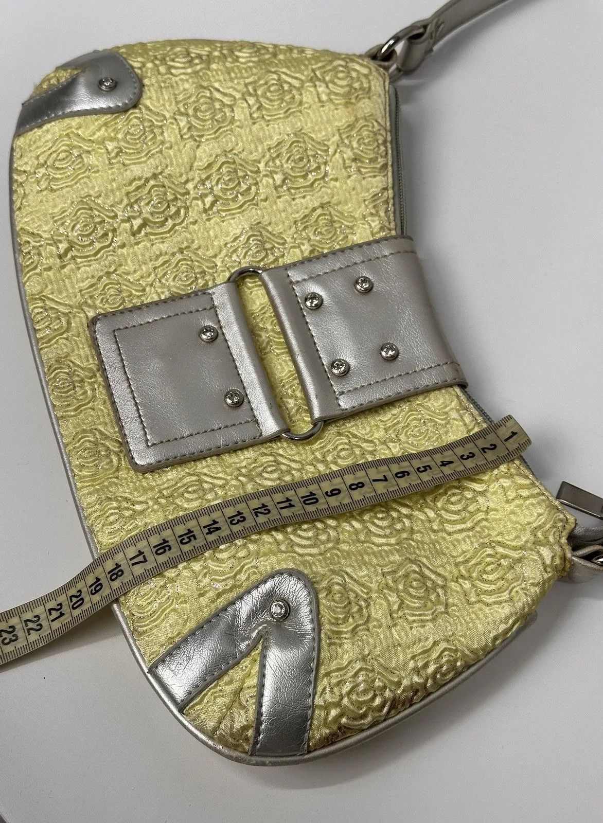 14th Addiction Vintage Japan Guess Leather Bag Yellow Messenger Y2K Size ONE SIZE - 15 Thumbnail