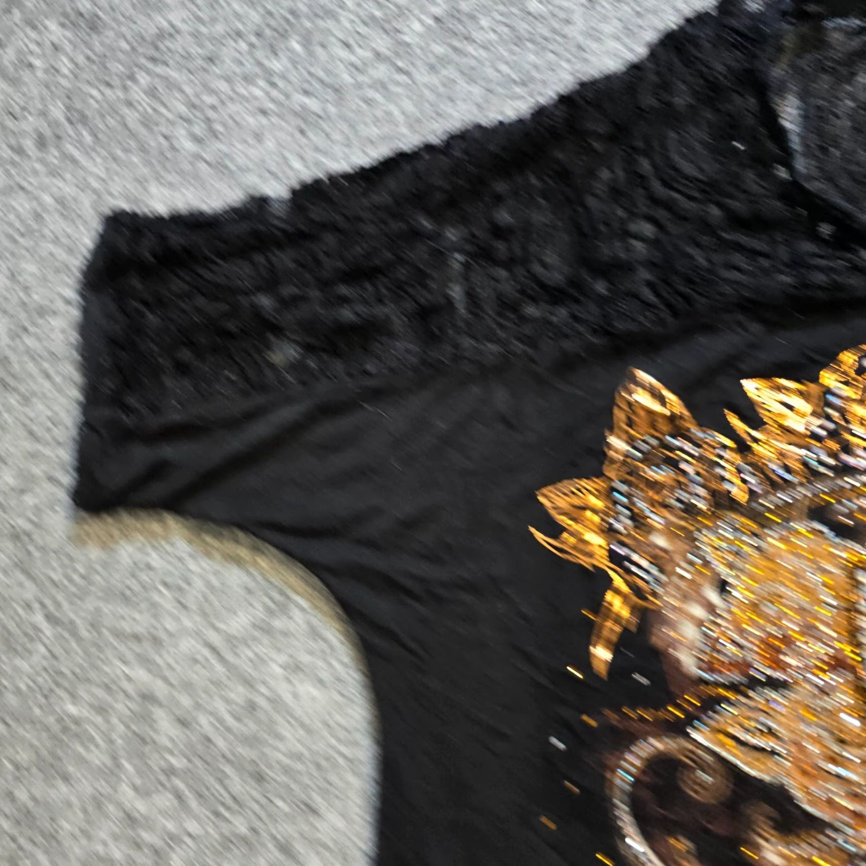 Harley Davidson Harley-Davidson Top Women L Black Lace Trim Rhinestone Biker Motorcycle Shirt Short Sleeve Round Neck T-Shirt Made in China Mens Womens Girls Boys Size L / US 10 / IT 46 - 3 Thumbnail