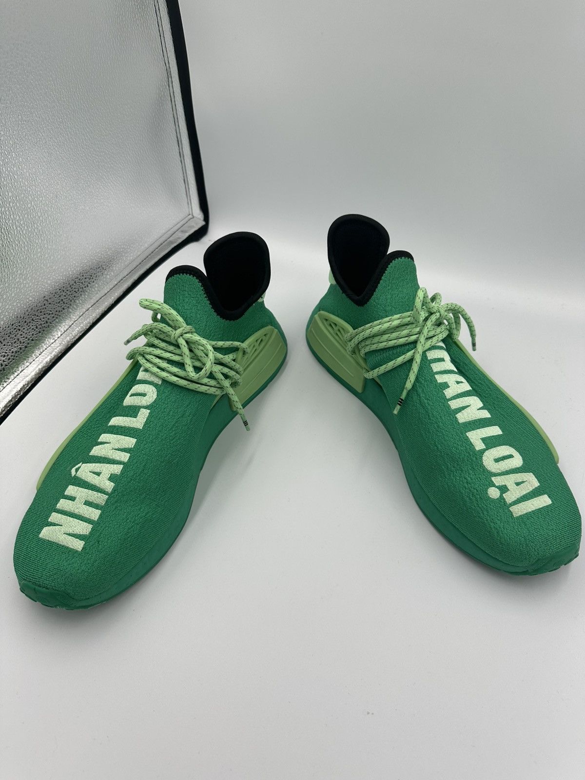 Adidas × Pharrell adidas NMD Hu Pharrell Green Complexland Size US 13 / EU 46 - 3 Thumbnail