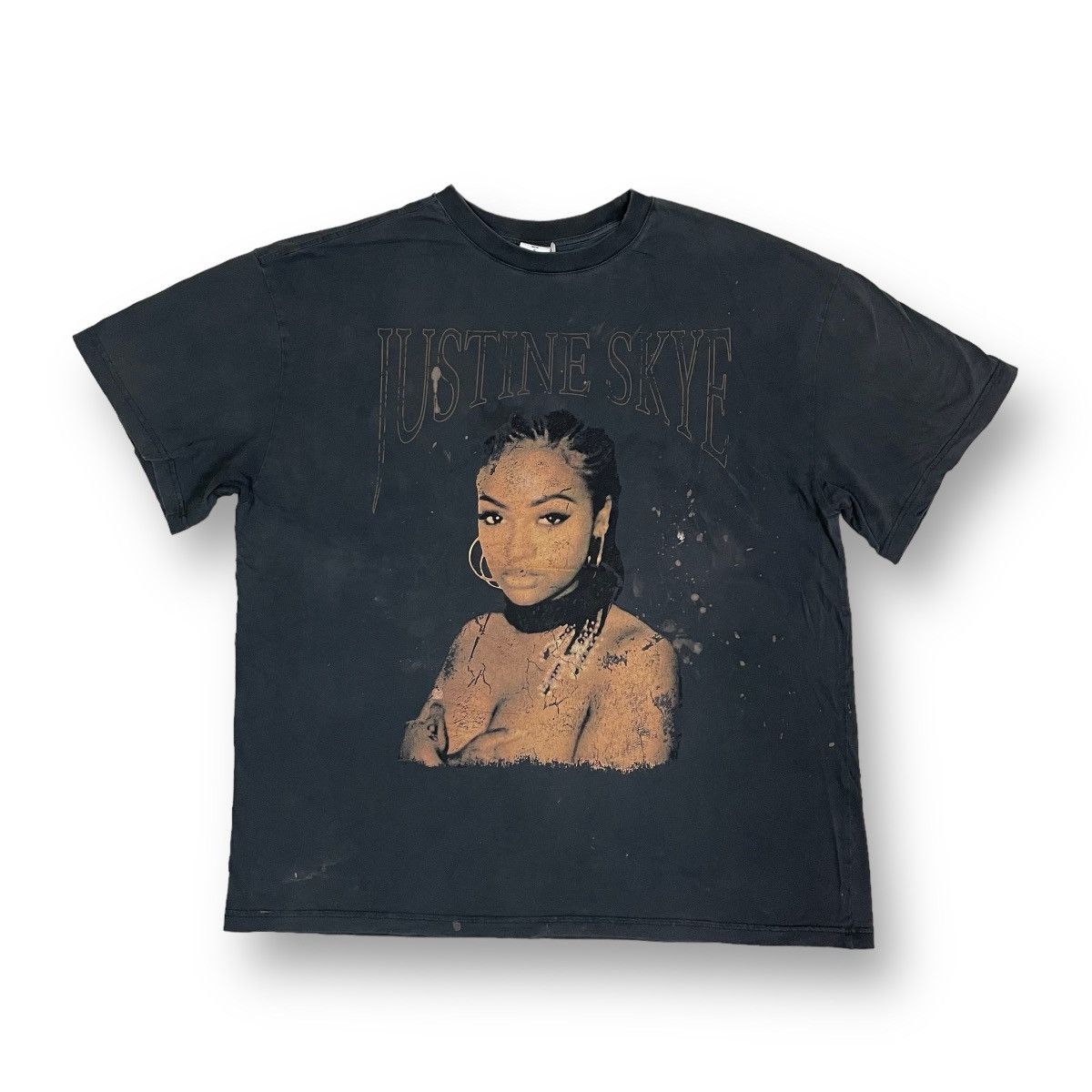 Band Tees 💥 Disstresed Justine Skye Oversized Size US XXL / EU 58 / 5 - 1 Thumbnail