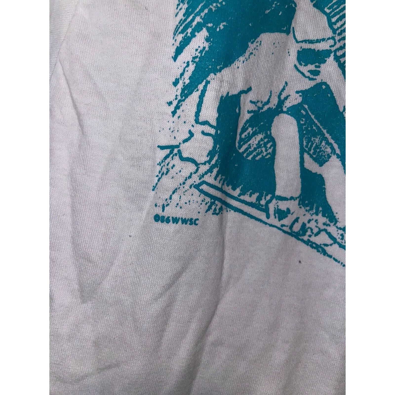 Jerzees Vintage Test Print Ski Wyoming Winter Retreat White Shirt Size US M / EU 48-50 / 2 - 5 Thumbnail