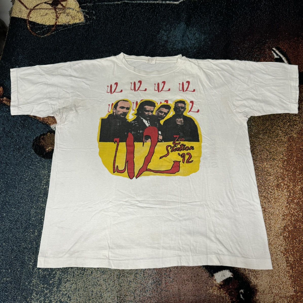 Band Tees × Vintage VINTAGE 1992 U2 TOUR BAND TEE Size US XL / EU 56 / 4 - 1 Thumbnail