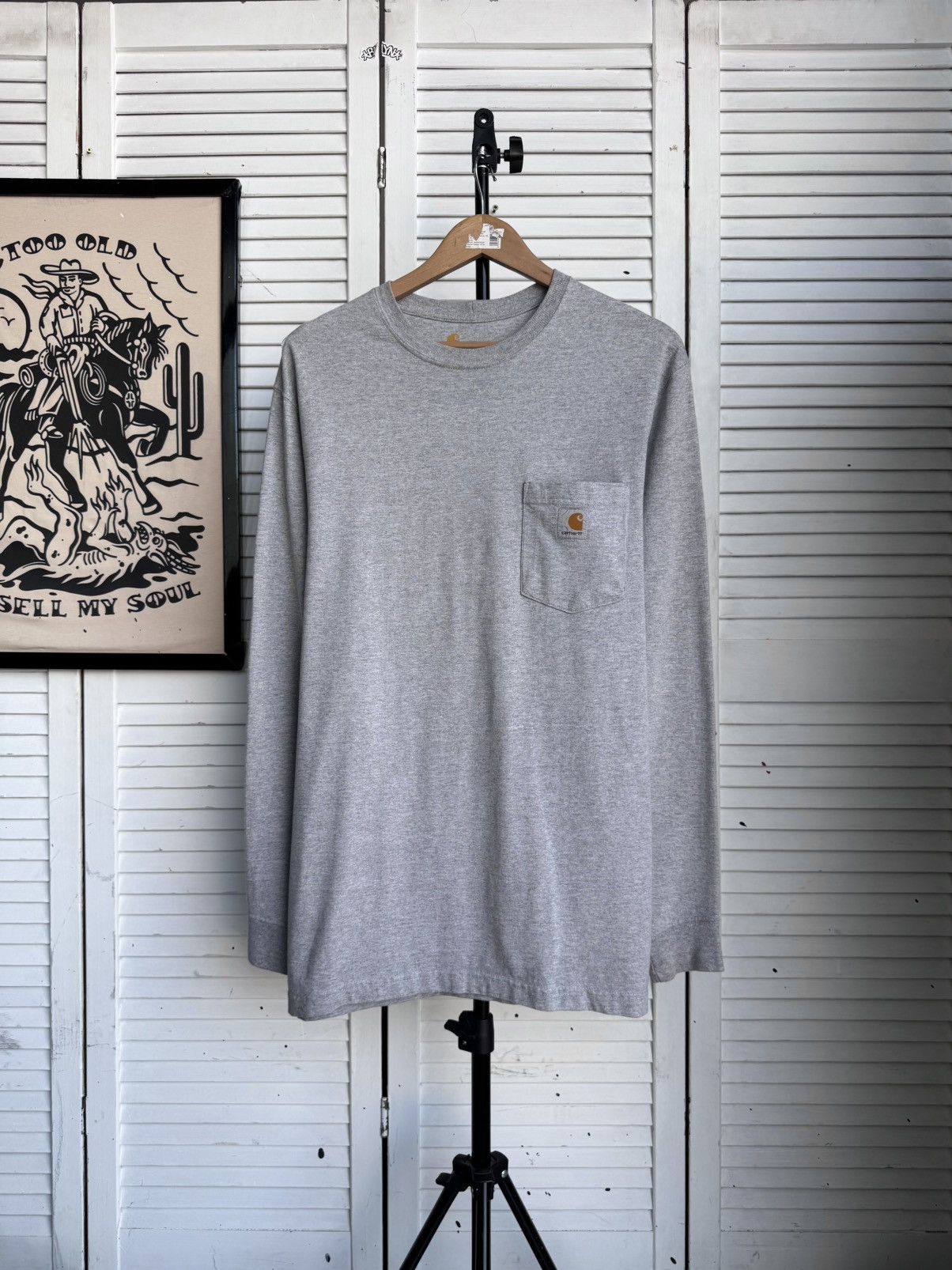 Carhartt Carhartt Original Fit Gray Long Sleeve Pocket Shirt Workwear Size US M / EU 48-50 / 2 - 1 Thumbnail
