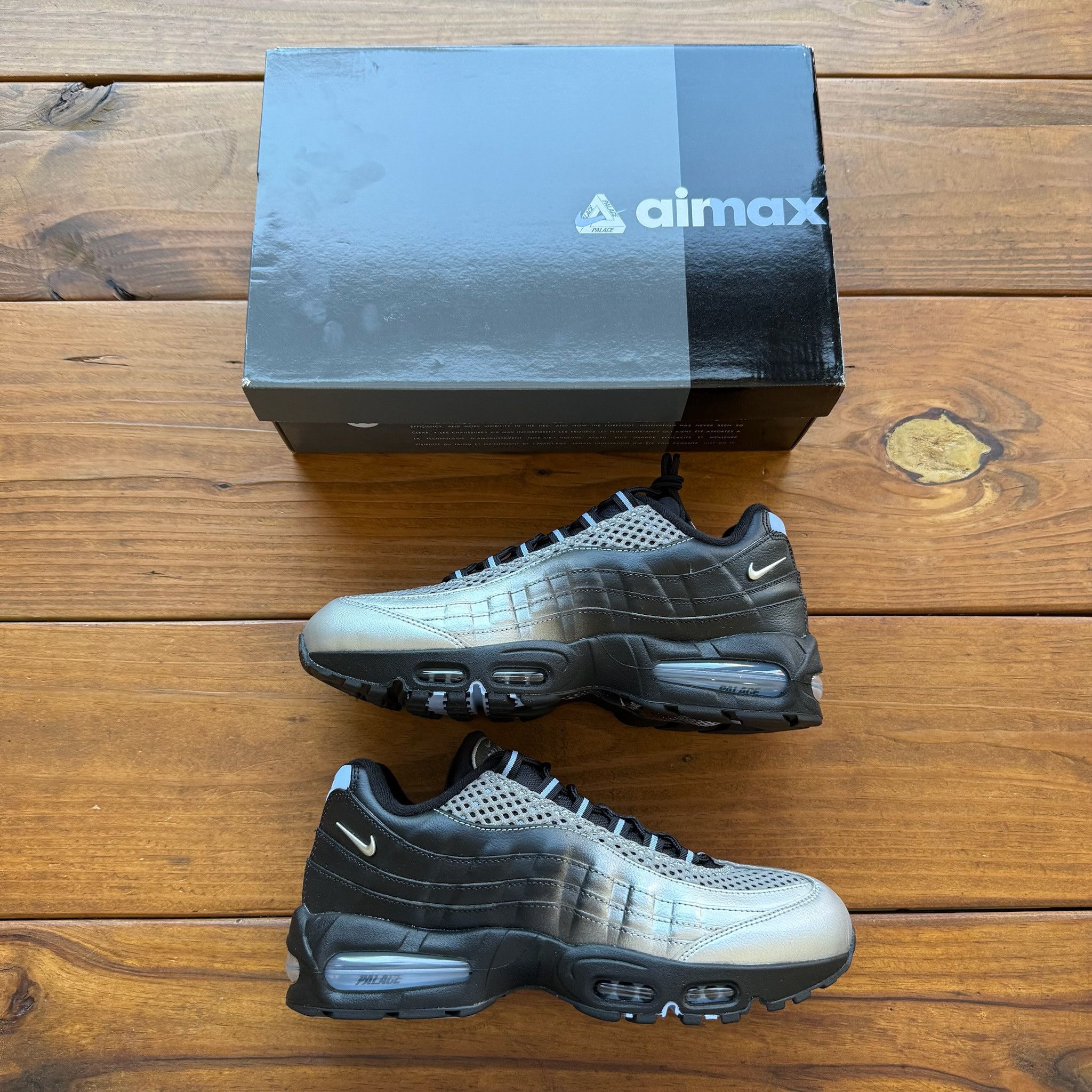 Palace Palace x Nike Air Max 95 'Big Bubble - Metallic Silver' Size US 10.5 / EU 43-44 - 1 Thumbnail
