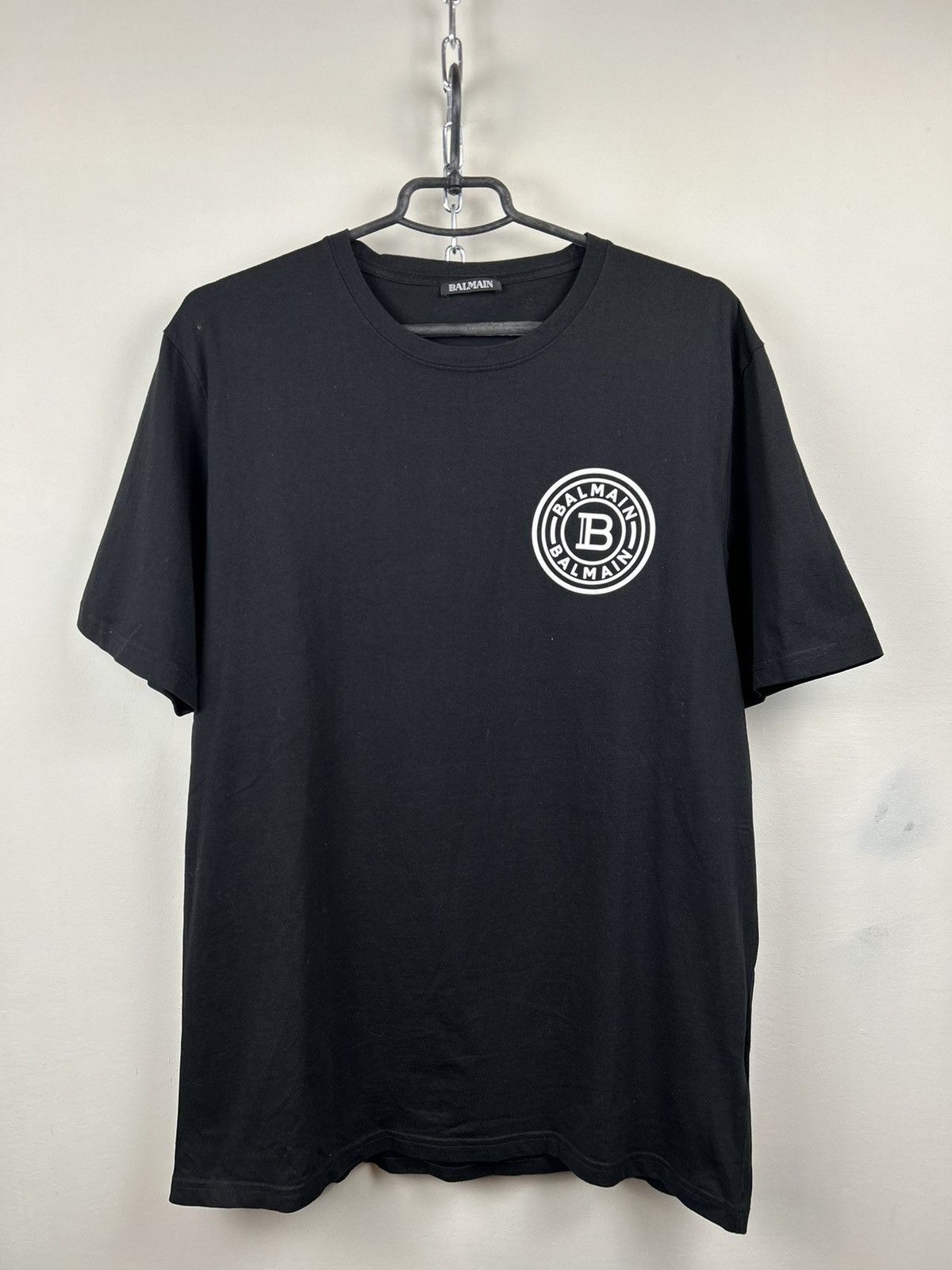 Balmain Balmain Basic T shirt Logo Black Size US XL / EU 56 / 4 - 1 Thumbnail