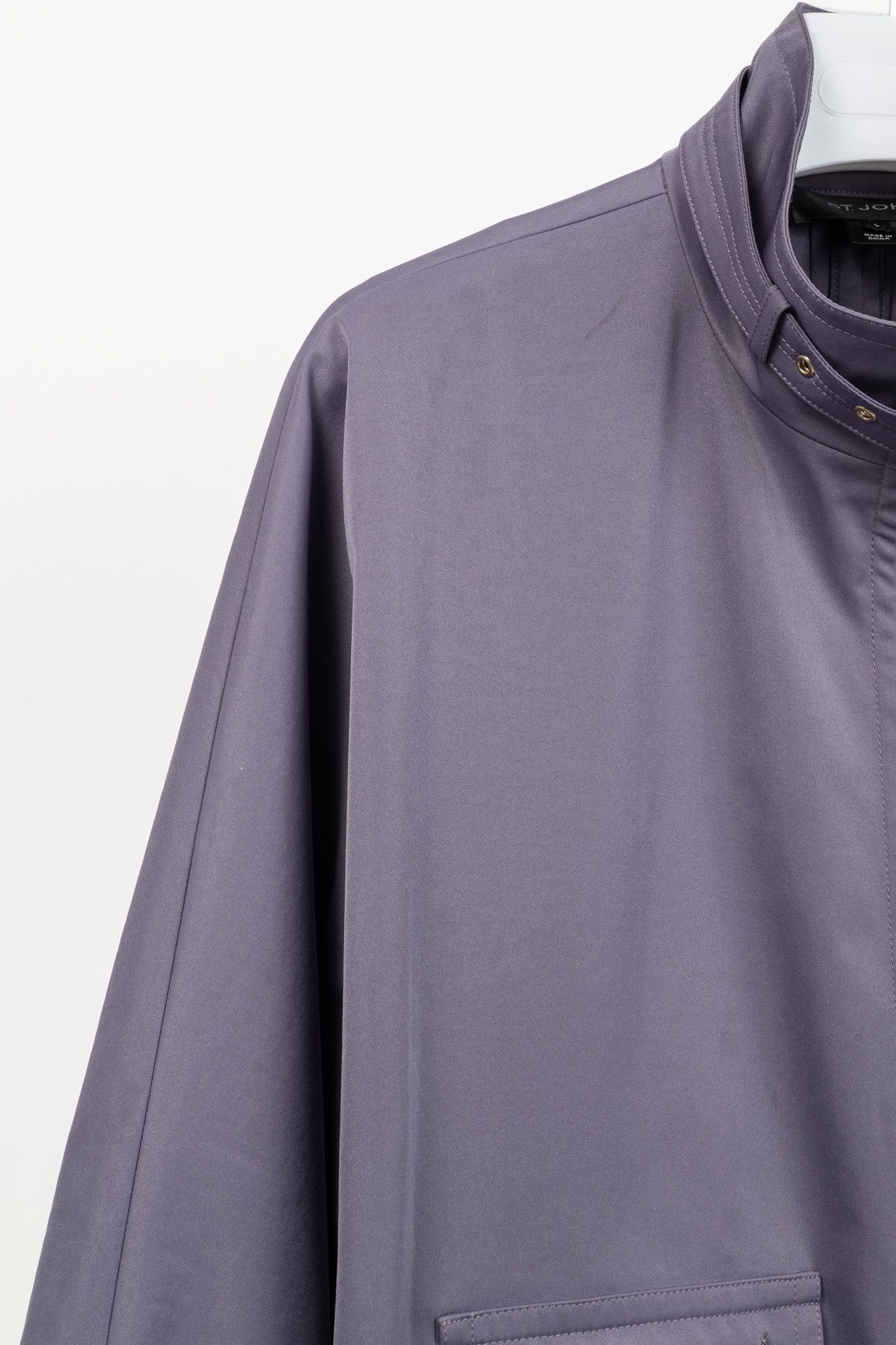 St. John St. John PF/12 Purple Mock-Neck Blouson Jacket Size L / US 10 / IT 46 - 6 Thumbnail
