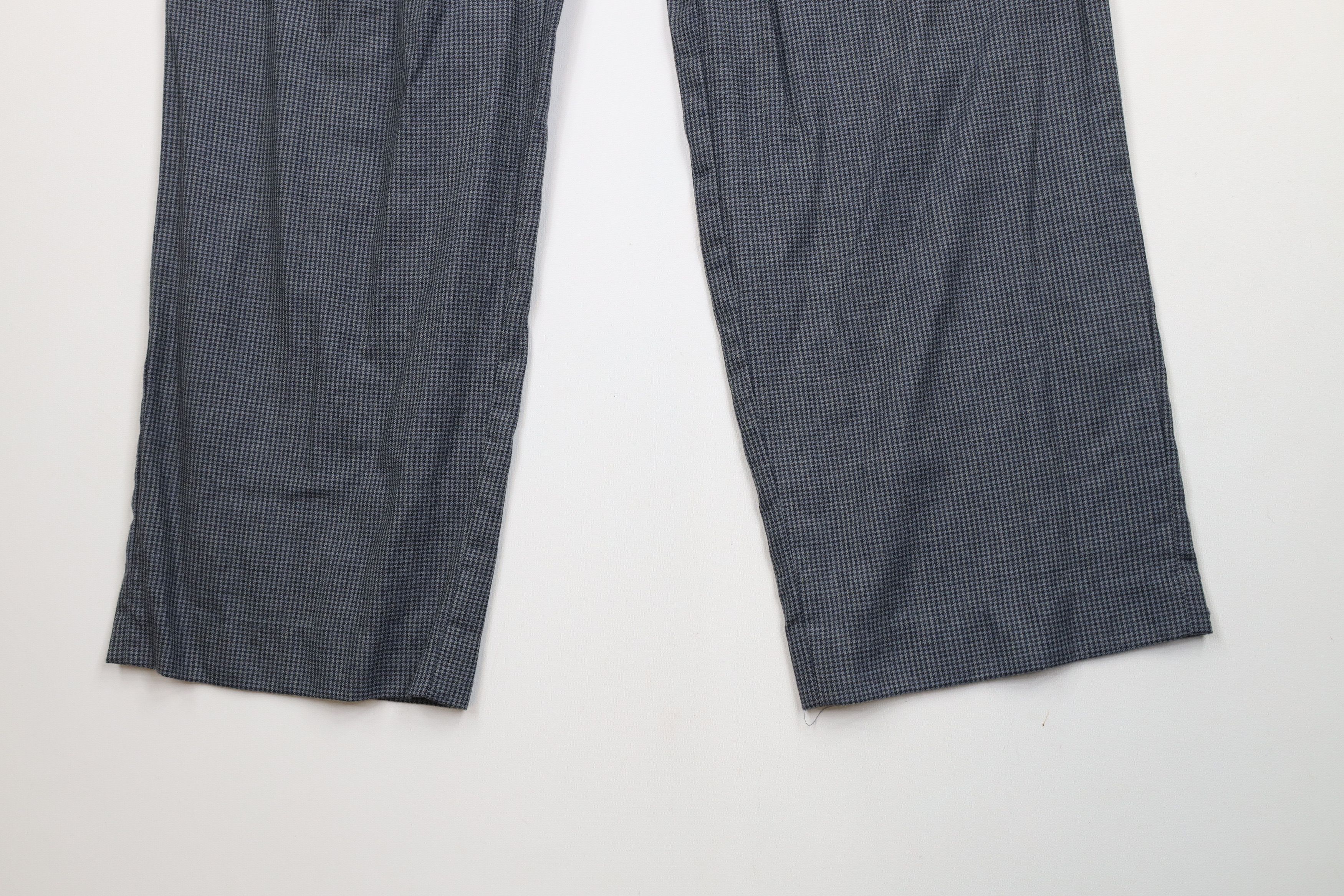Vintage Vintage 70s Streetwear Houndstooth Wool Wide Leg Pants USA Size US 38 / EU 54 - 4 Thumbnail
