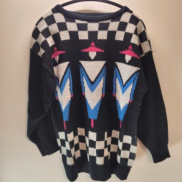 Vintage Kaos Vintage New Wave 80s Sweater - M Size M / US 6-8 / IT 42-44 - 1 Thumbnail