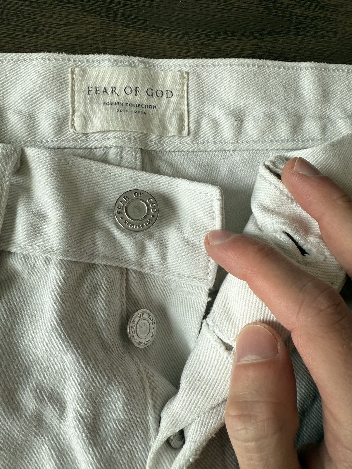 Fear of God Fear Of God Men Selvedge Jeans 29x32 White Fourth Collection Size US 29 - 12 Thumbnail