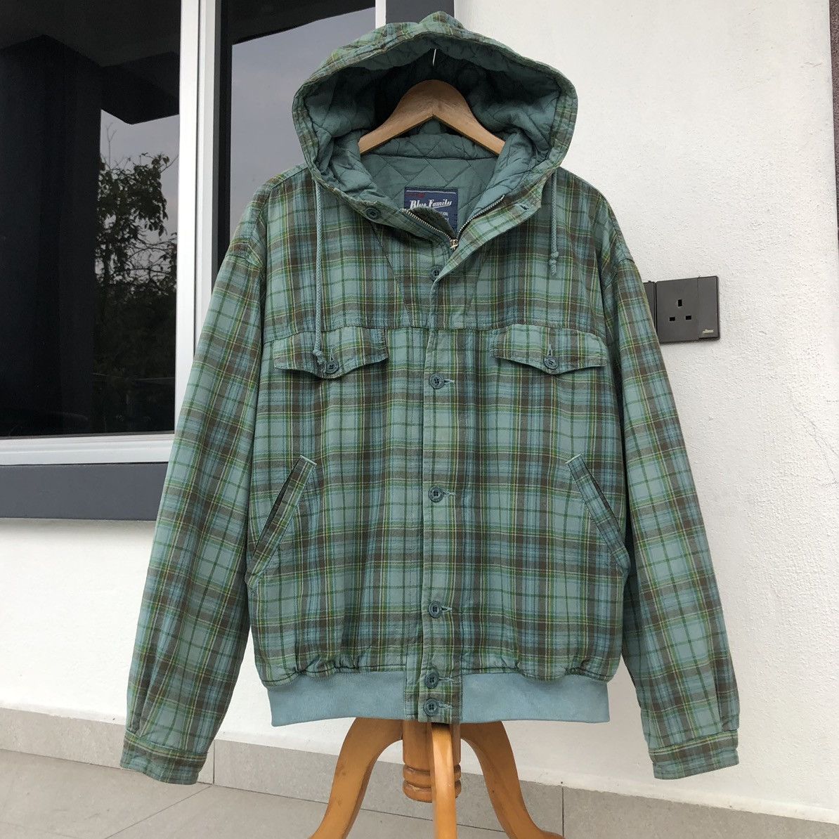Benetton Vintage Blue Family BENETTON Hoodie Bomber Jacket Size US M / EU 48-50 / 2 - 1 Thumbnail