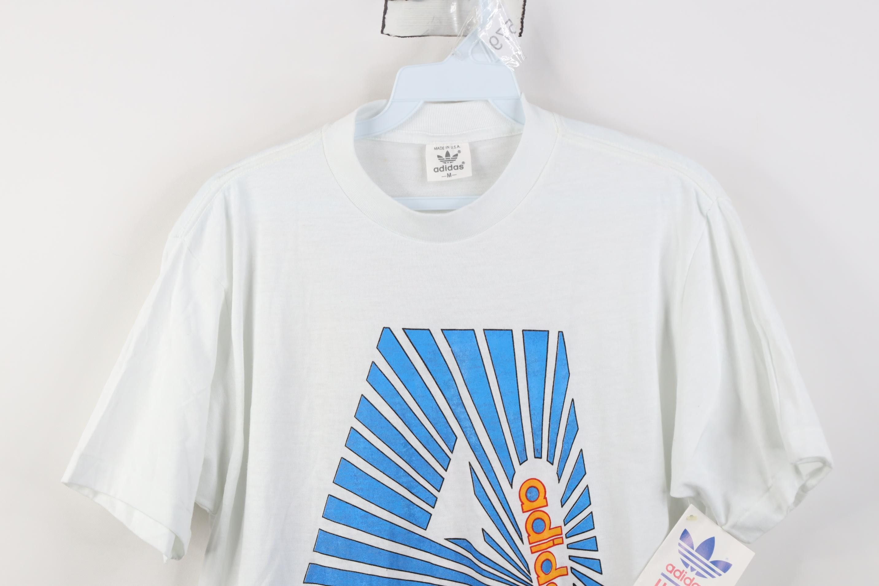 Adidas Deadstock Vintage 80s Adidas 1988 Olympics Sunburst T-Shirt Size US M / EU 48-50 / 2 - 2 Thumbnail