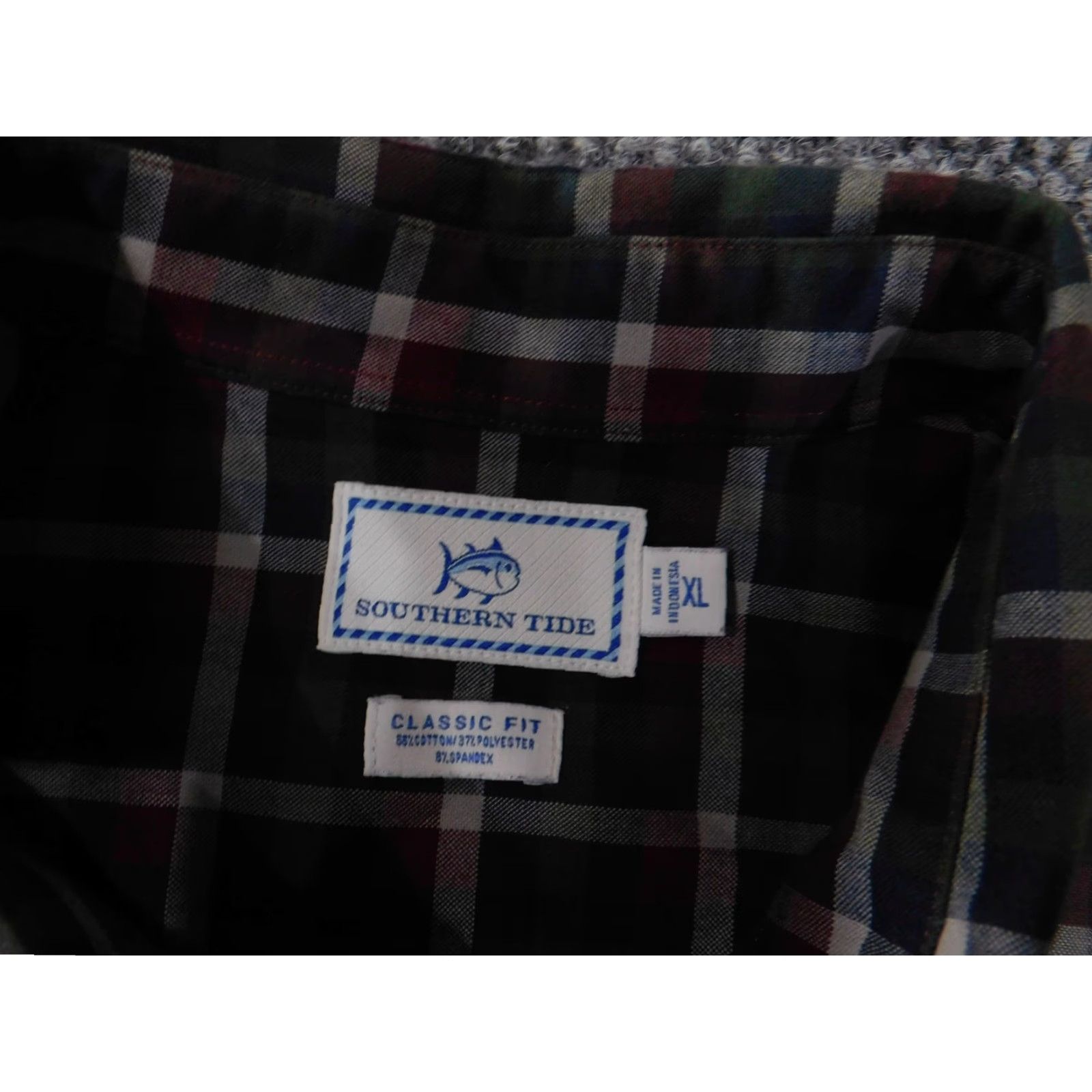 Southern Tide Southern Tide Shirt Mens XL Plaid Button-Down Classic Fit Blue Red Embroidered Fish Pocket Long Sleeve Button-Up Casual Preppy Size US XL / EU 56 / 4 - 5 Thumbnail