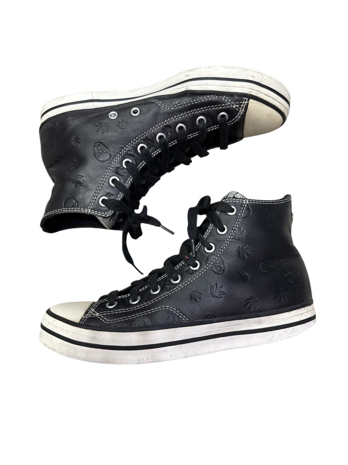 Lucien Pellat-Finet LUCIEN PELLAT FINET SKULL HEMP PRINT LEATHER SHOES Size US 8 / EU 41 - 4 Thumbnail