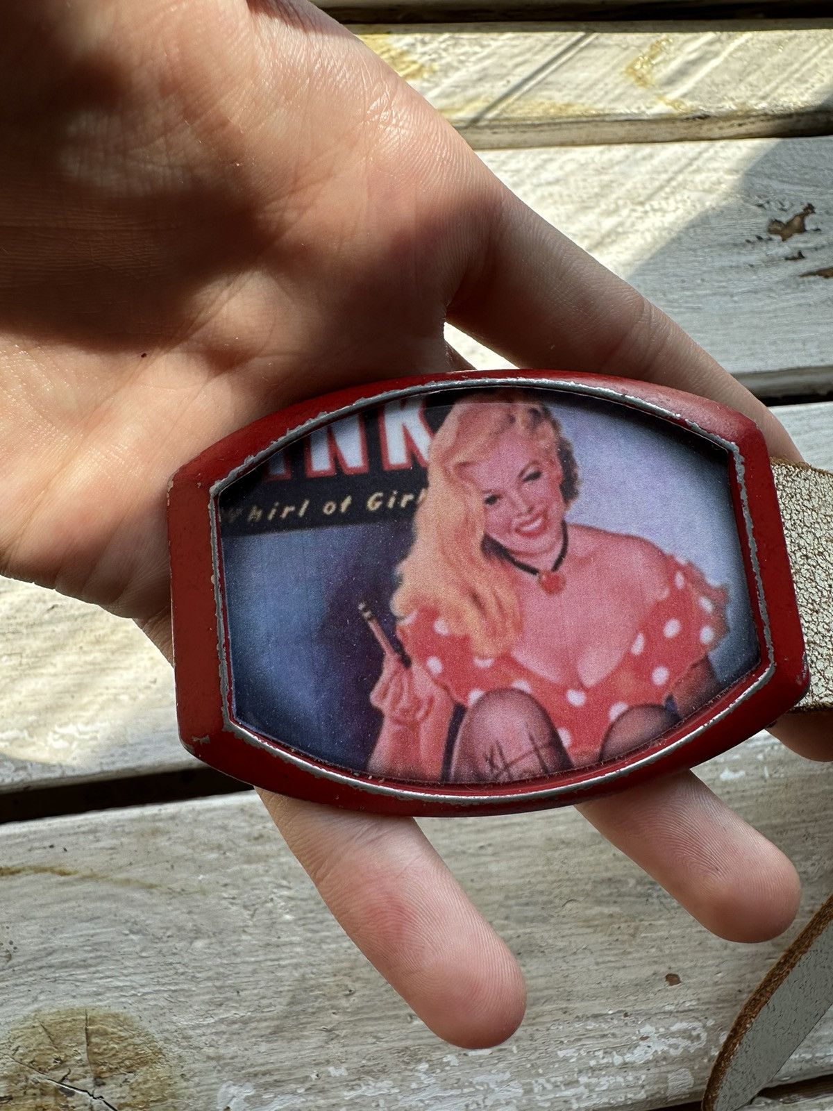 Vintage 18+ Merlin Monroe limited retro Belt Very rare model buckle Size ONE SIZE - 2 Thumbnail