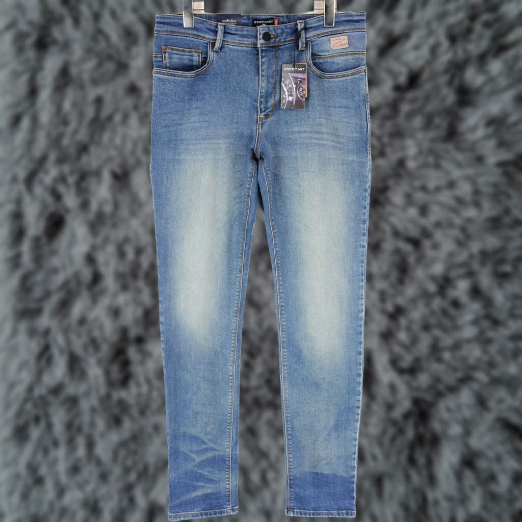 Vintage State Of The Art Monza Regular Fit Jeans Men W33 Denim Blue Size US 33 - 1 Thumbnail