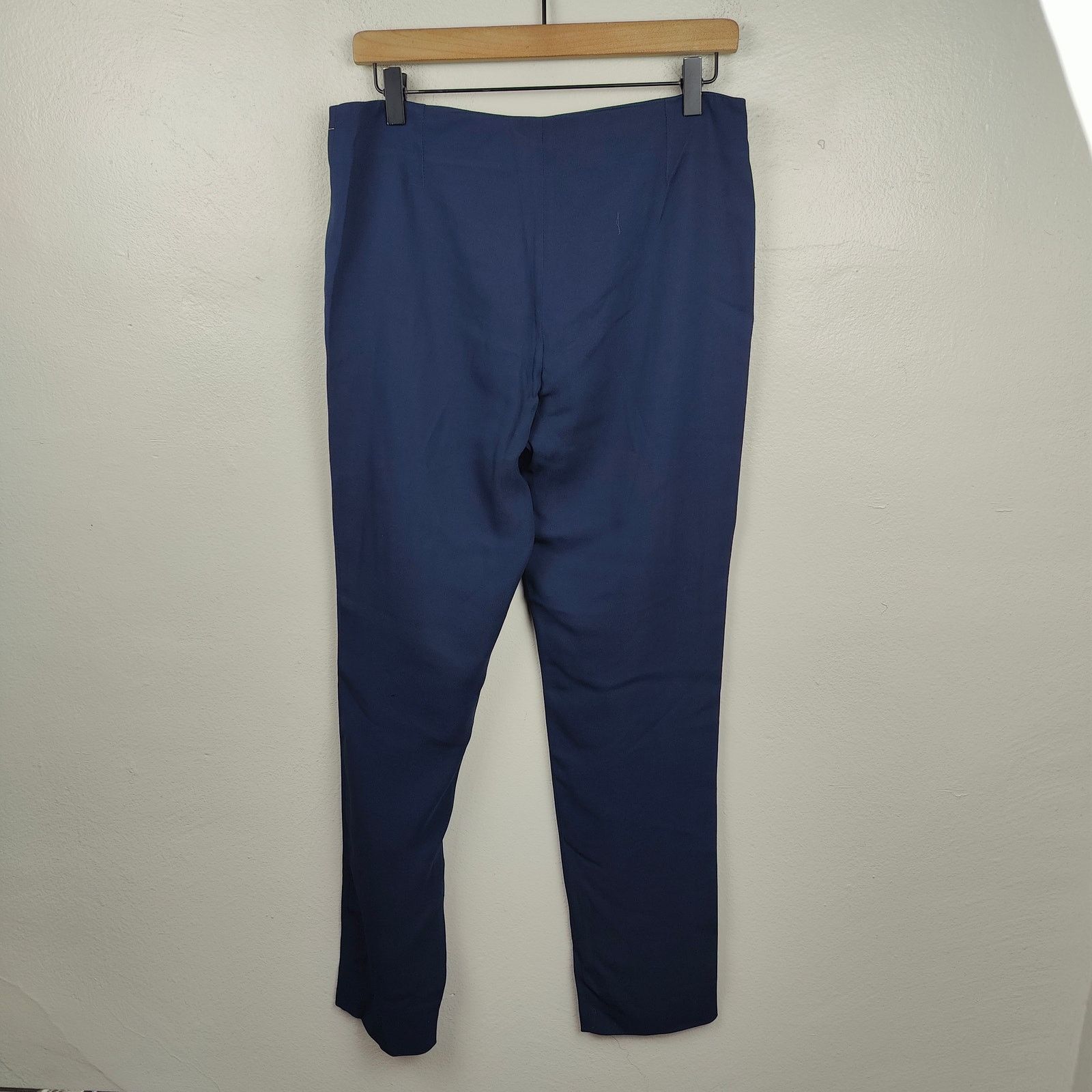 Armani Collezioni Armani Collezioni Trouser Pants Womens 8 Navy Blue Viscose Size 30" / US 8 / IT 44 - 5 Thumbnail