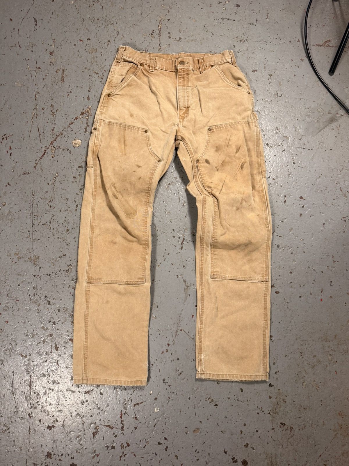 Carhartt Vintage Distressed Faded Thrashed Carhart Double Knees Size US 30 / EU 46 - 2 Thumbnail