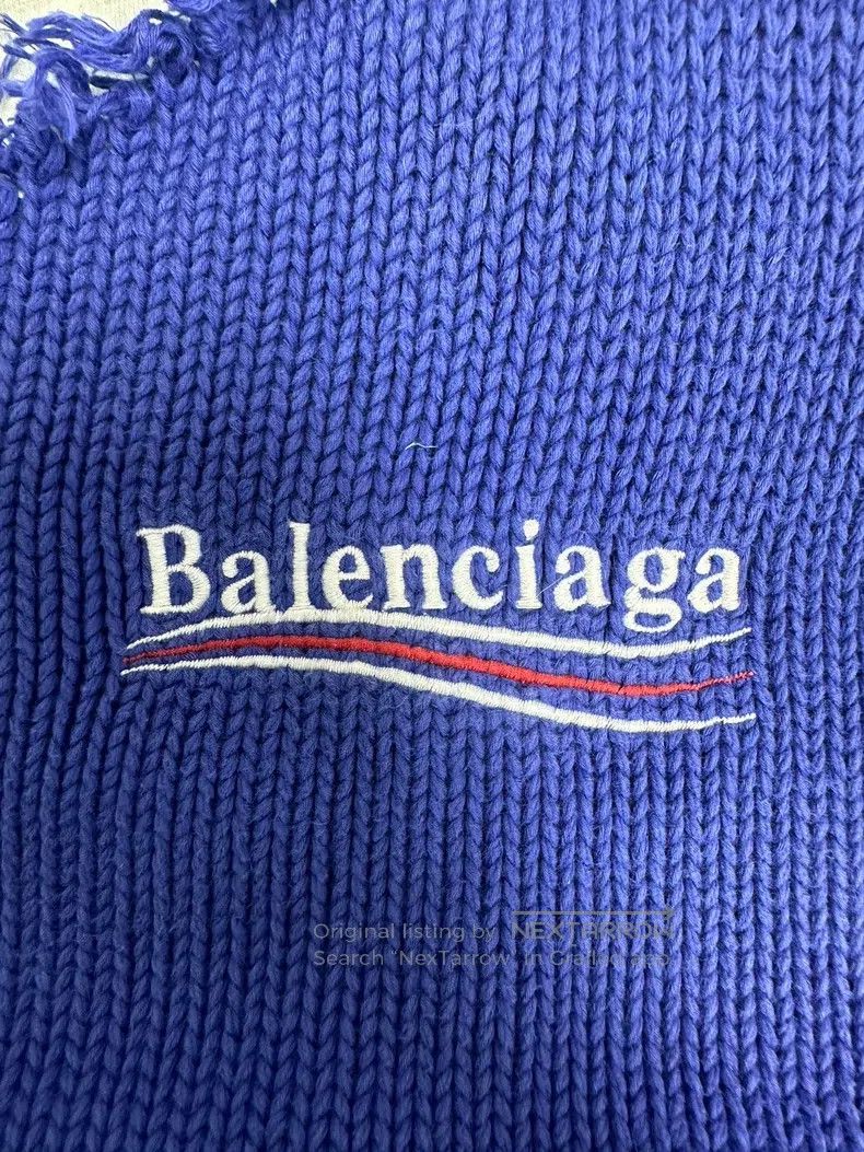 Balenciaga Balenciaga Classic Letter Embroidered Hole Hooded Sweater Size US XS / EU 42 / 0 - 3 Thumbnail