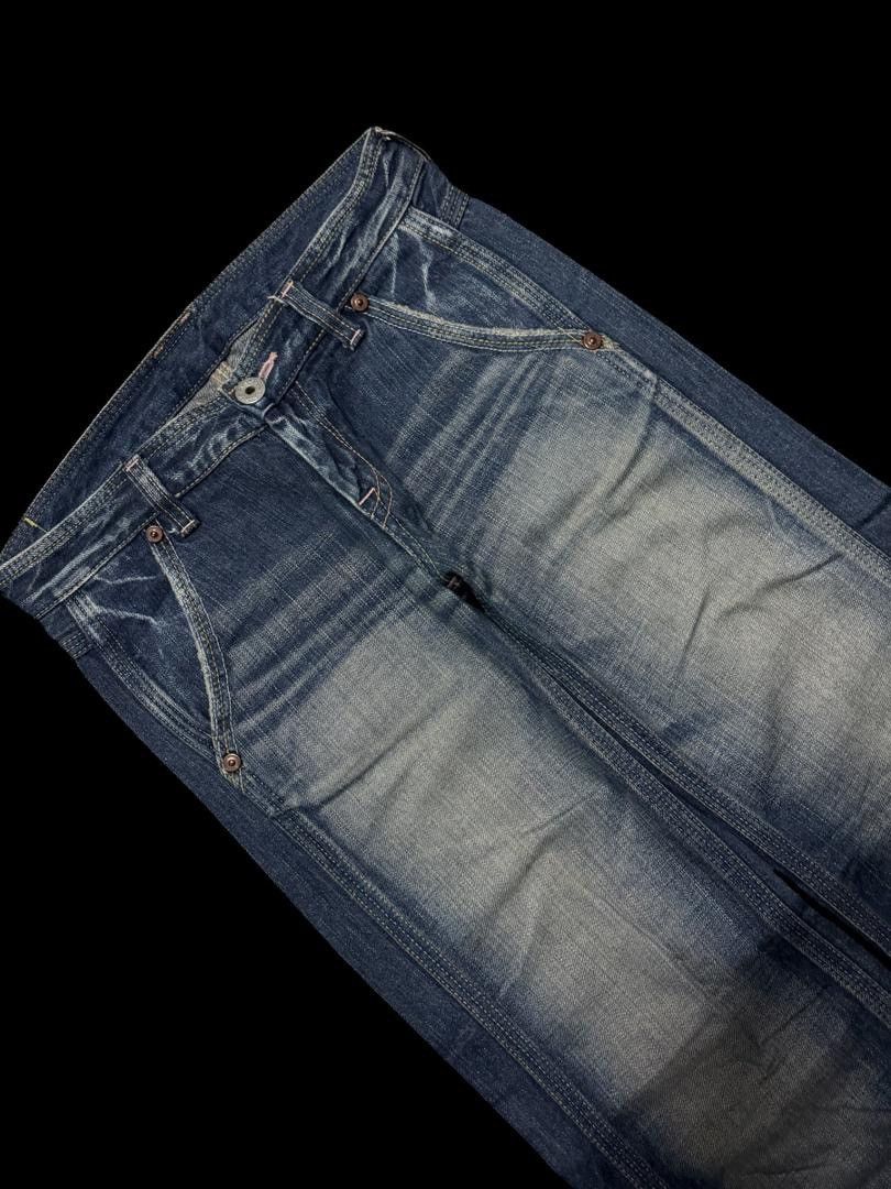 Japanese Brand BAGGY Vintage 90s John Bull Honey Comb Faded Style Distress Size US 29 - 6 Thumbnail