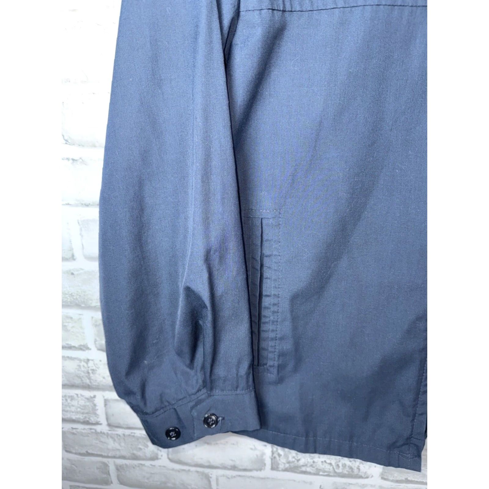 Avenue VINTAGE NAVY Men's Casual Jacket 40 Blue Cotton Blend 80s Retro Classic Size US XXS / EU 40 - 5 Thumbnail