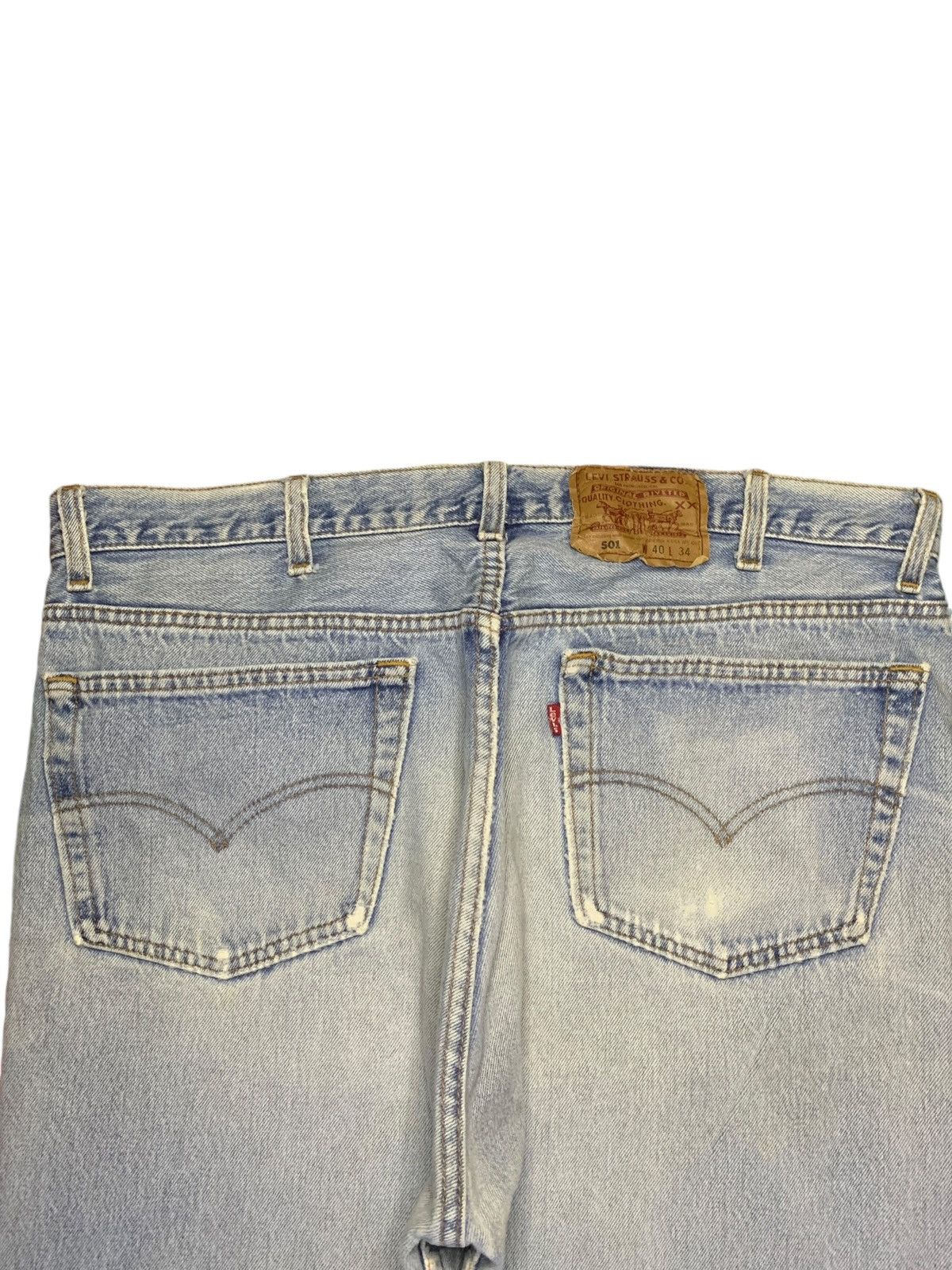 Levi's Vintage 90s Levis 501 Faded Wash Distressed Baggy Jeans Size US 37 - 8 Thumbnail