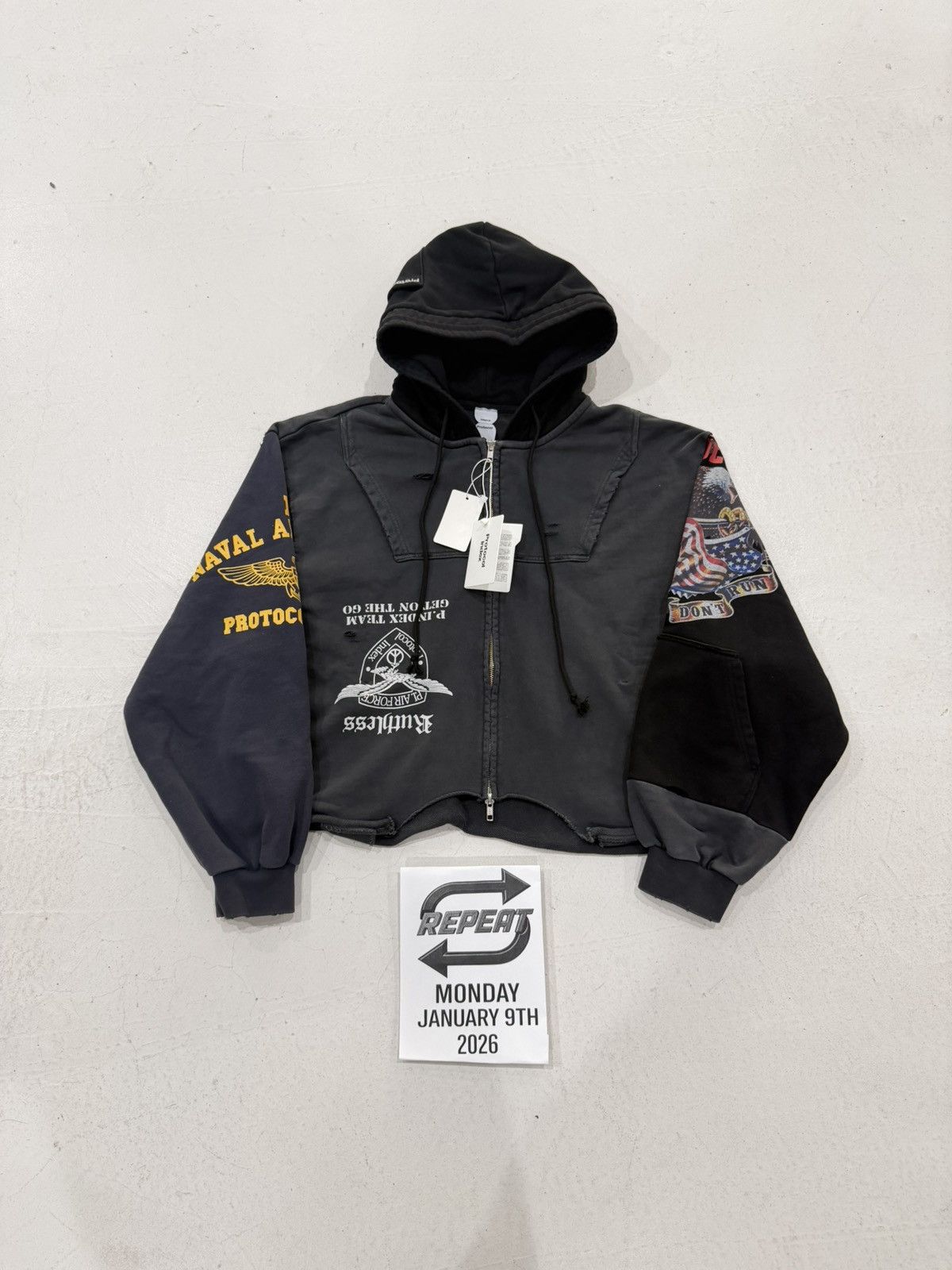 Other Protocol Index Upside Down Zip Hoodie (BLACK) sz 1 Size US S / EU 44-46 / 1 - 1 Thumbnail