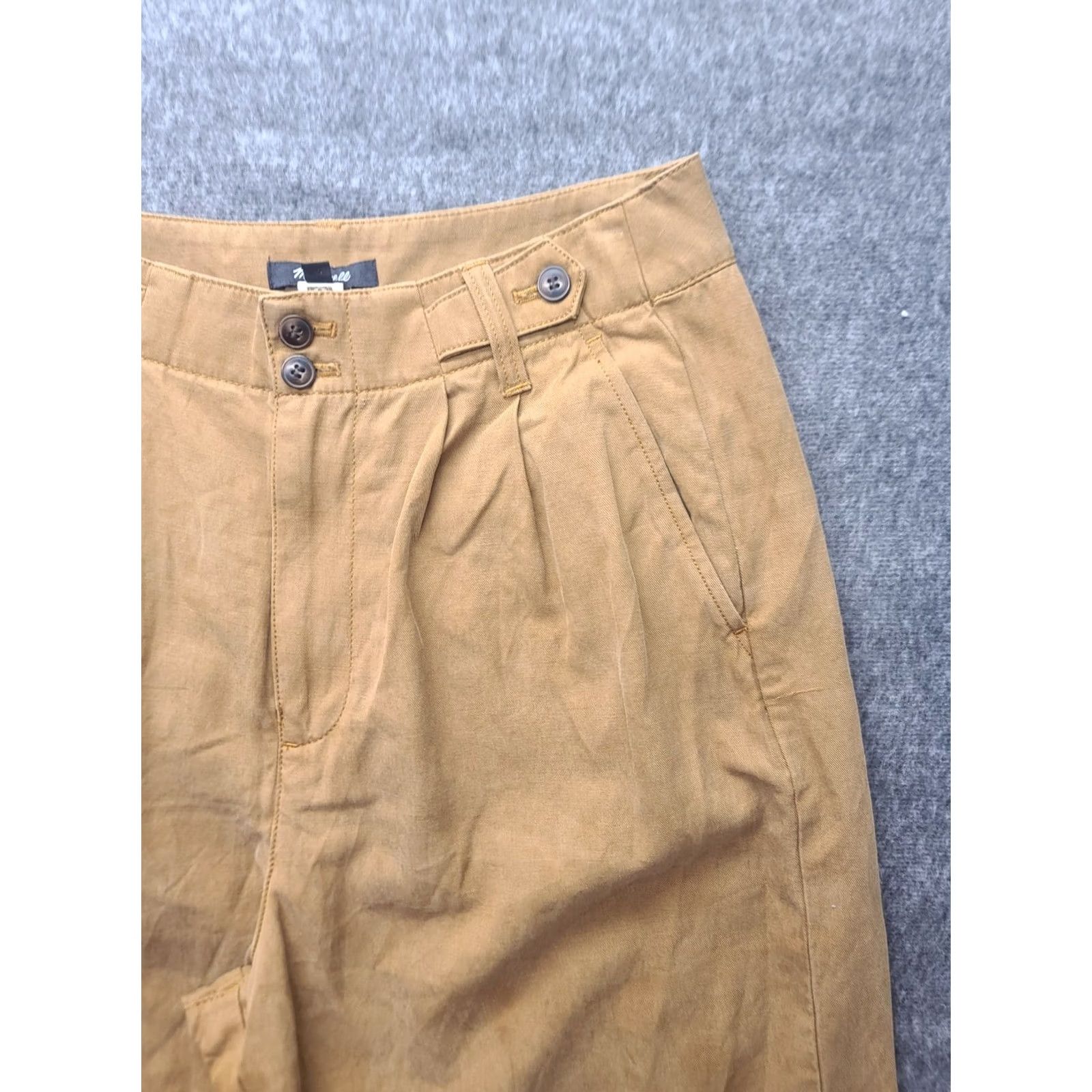 Madewell Madewell Harlow Pants Womens 6 Wide Leg 28x29 Regular Acorn Brown Linen Cotton Lyocell 90s Hipster Retro City Bohemian Fashion Pants Mens Girls? Size 28" / US 6 / IT 42 - 7 Thumbnail